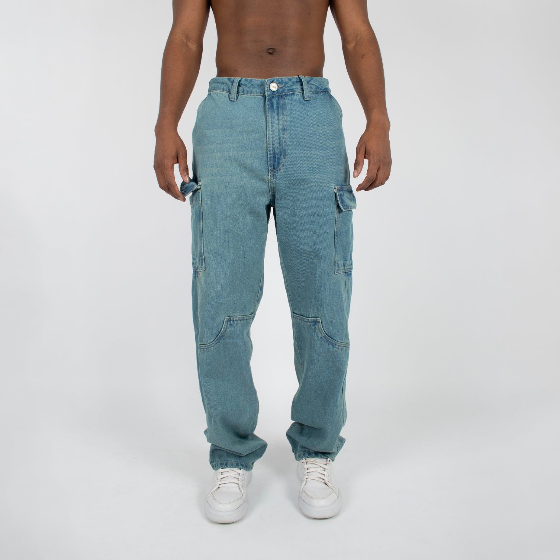 Jean hombre baggy azul claro