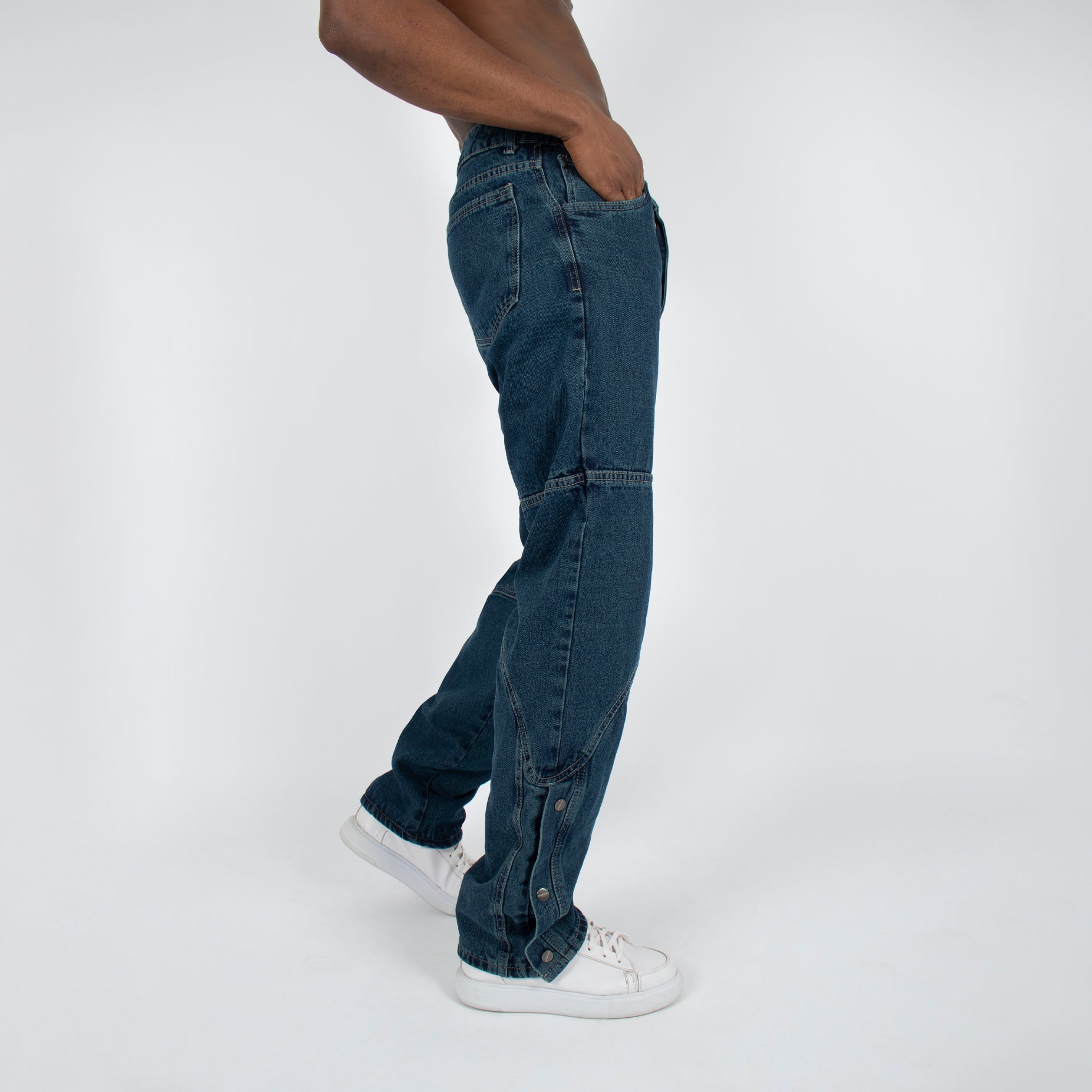 Jean hombre baggy taches