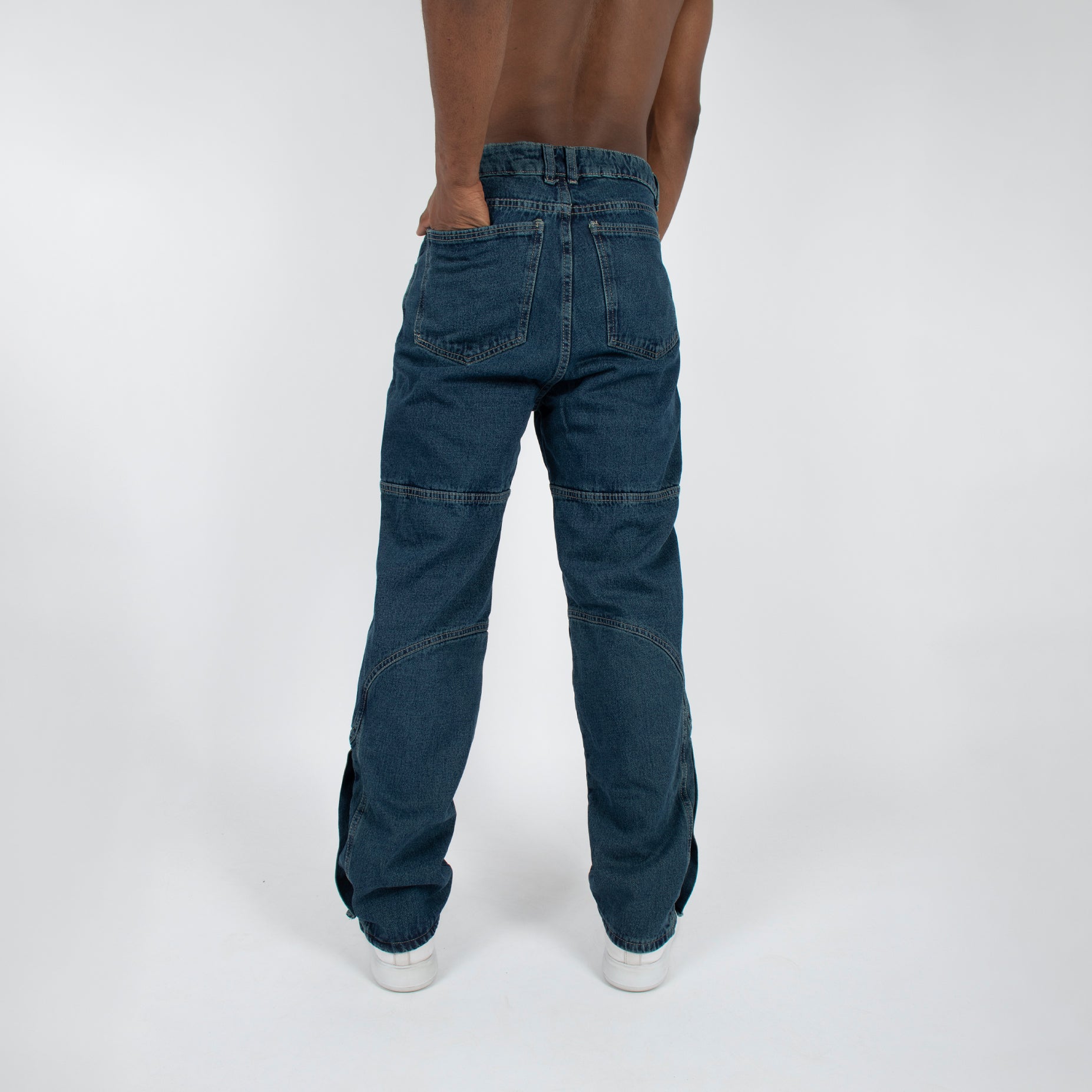 Jean hombre baggy taches