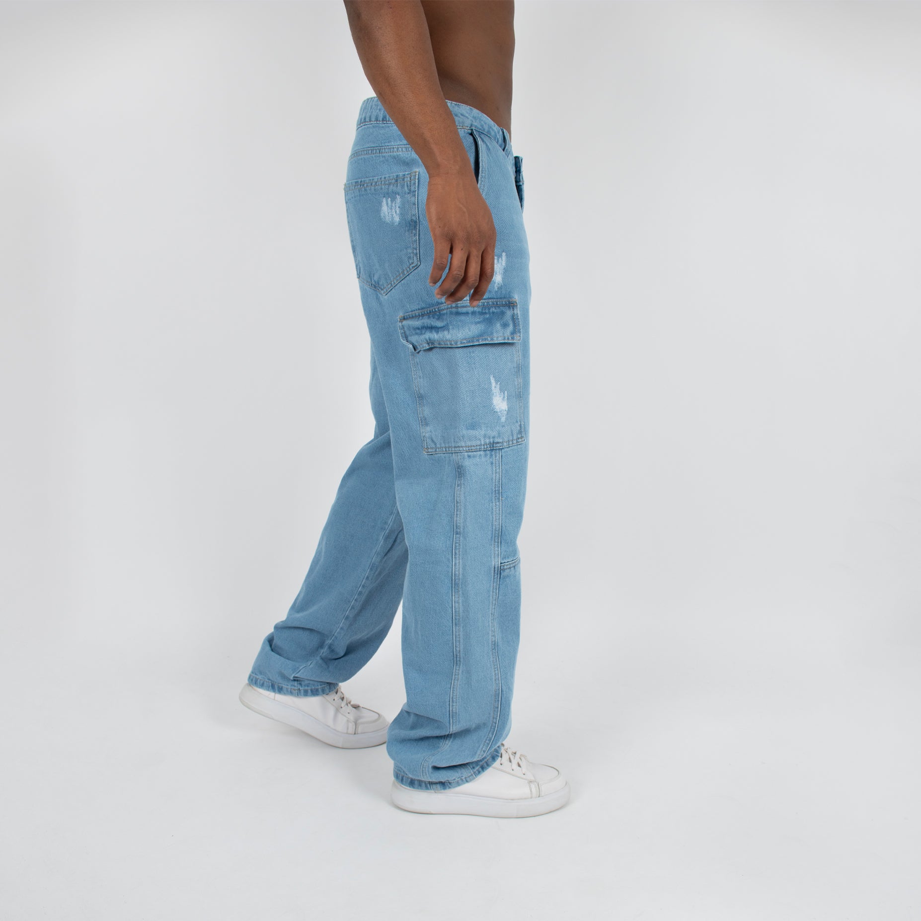 Jean hombre baggy azul claro