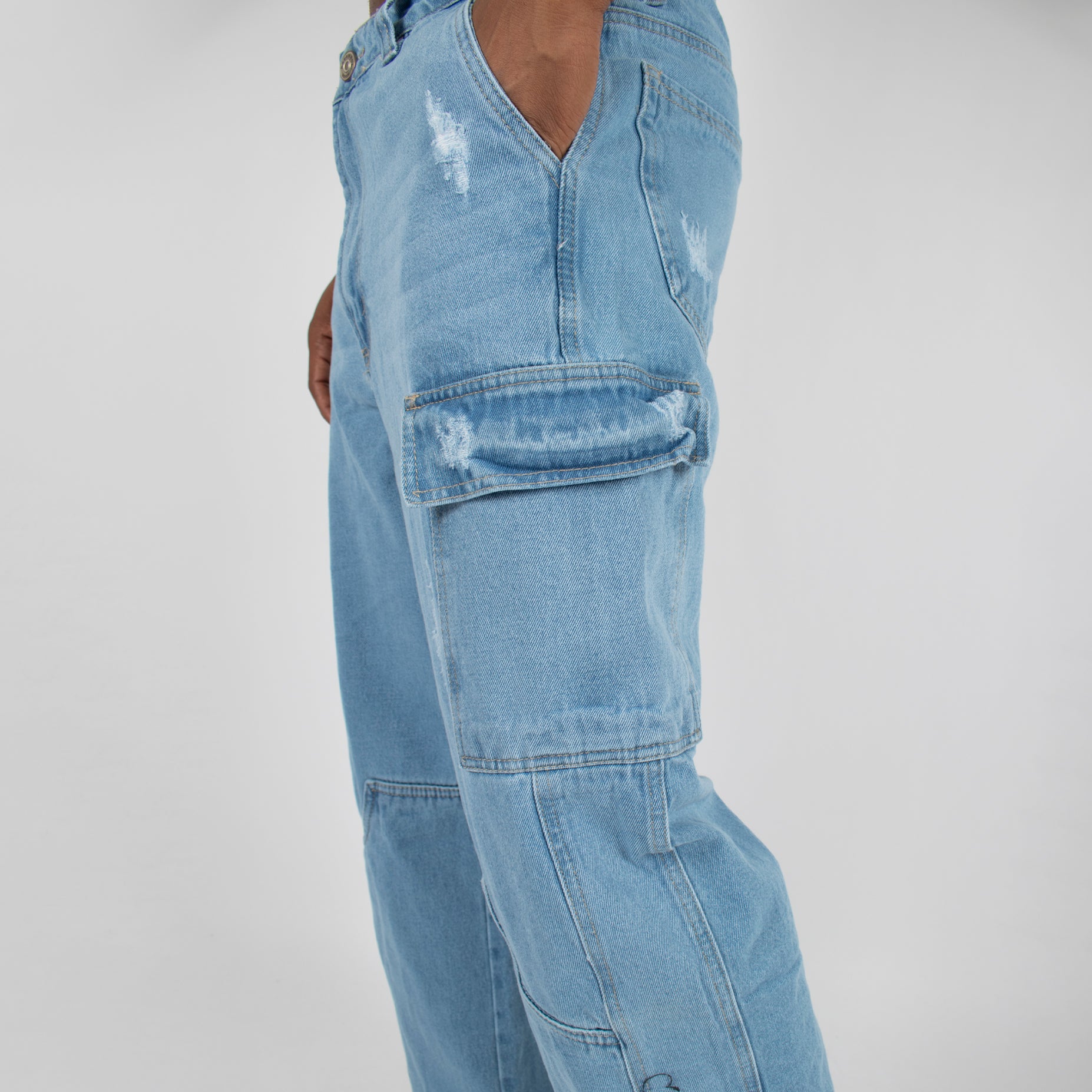 Jean hombre baggy azul claro