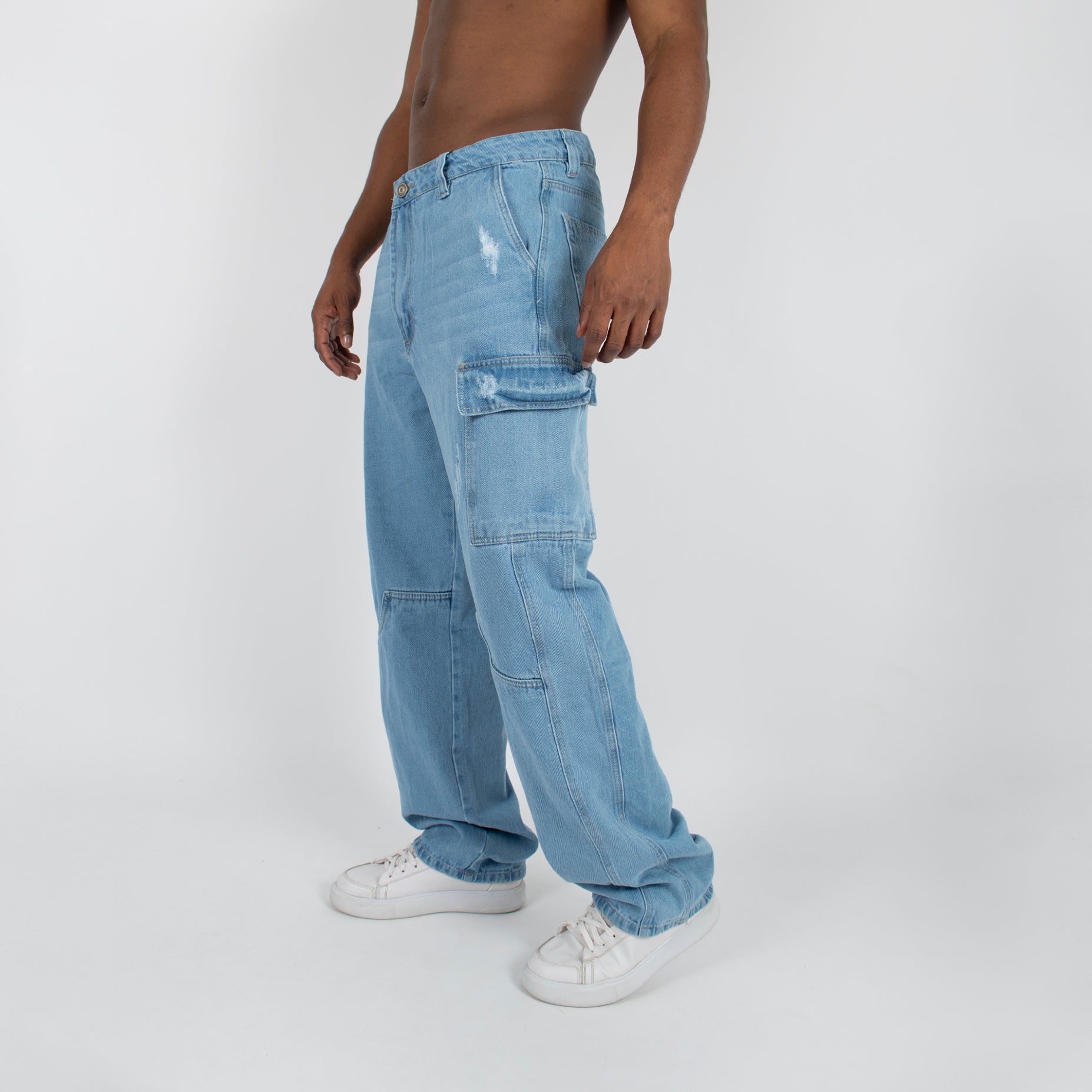 Jean hombre baggy azul claro