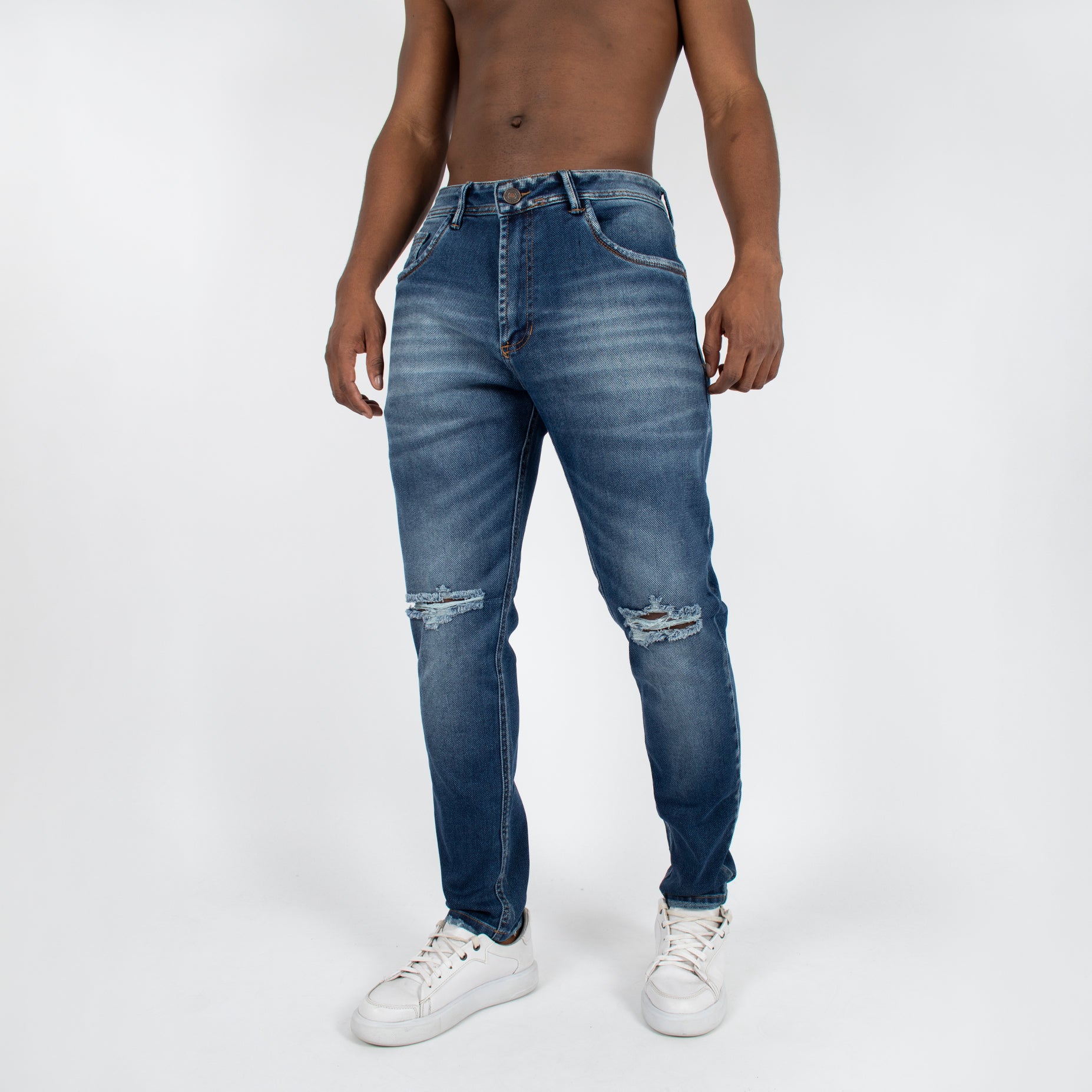 Jean hombre skinny roto rodilla