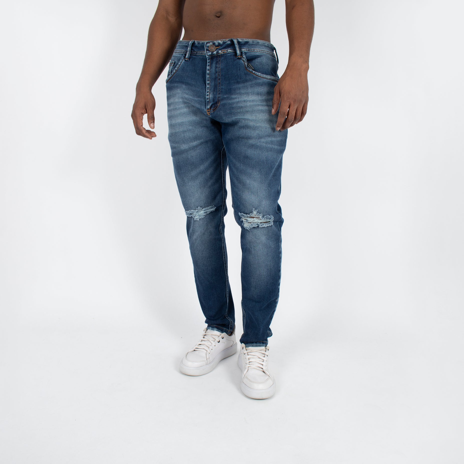 Jean hombre skinny roto rodilla