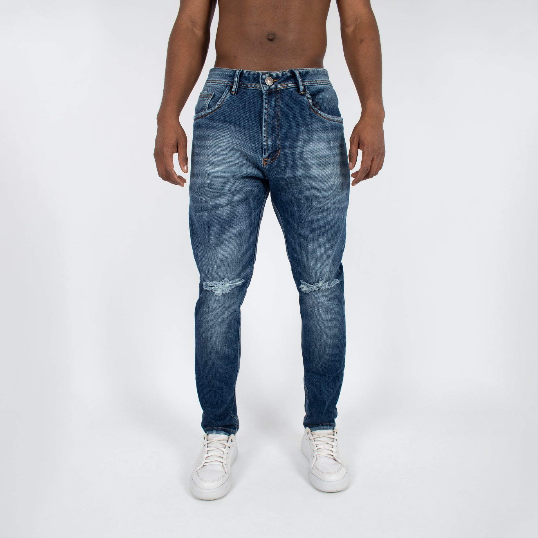 Jean hombre skinny roto rodilla