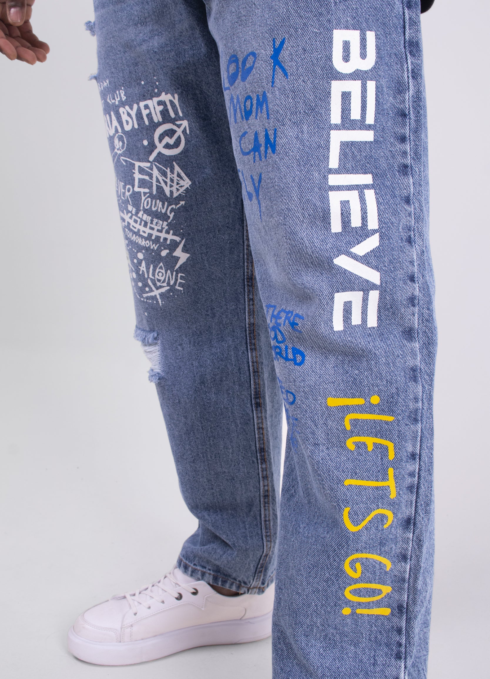 Jean hombre Boyfriend estampado