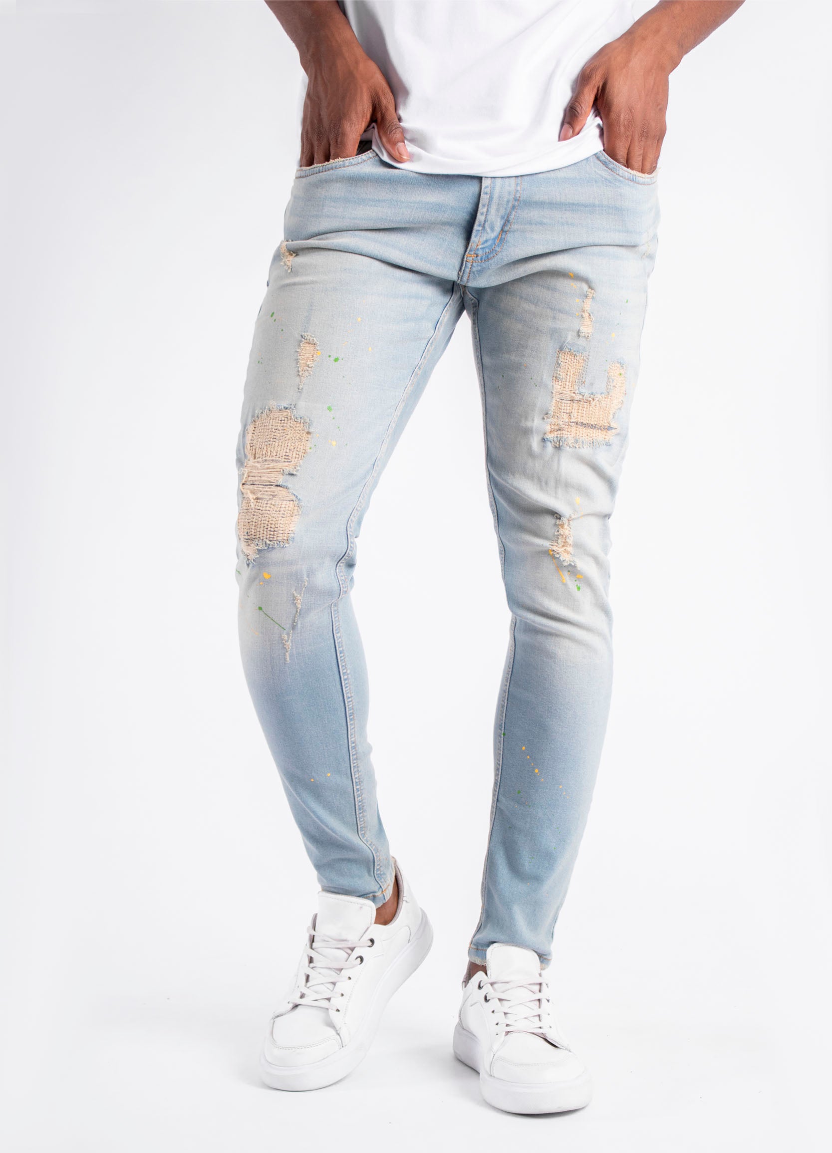 Jean hombre Skinny Hielo