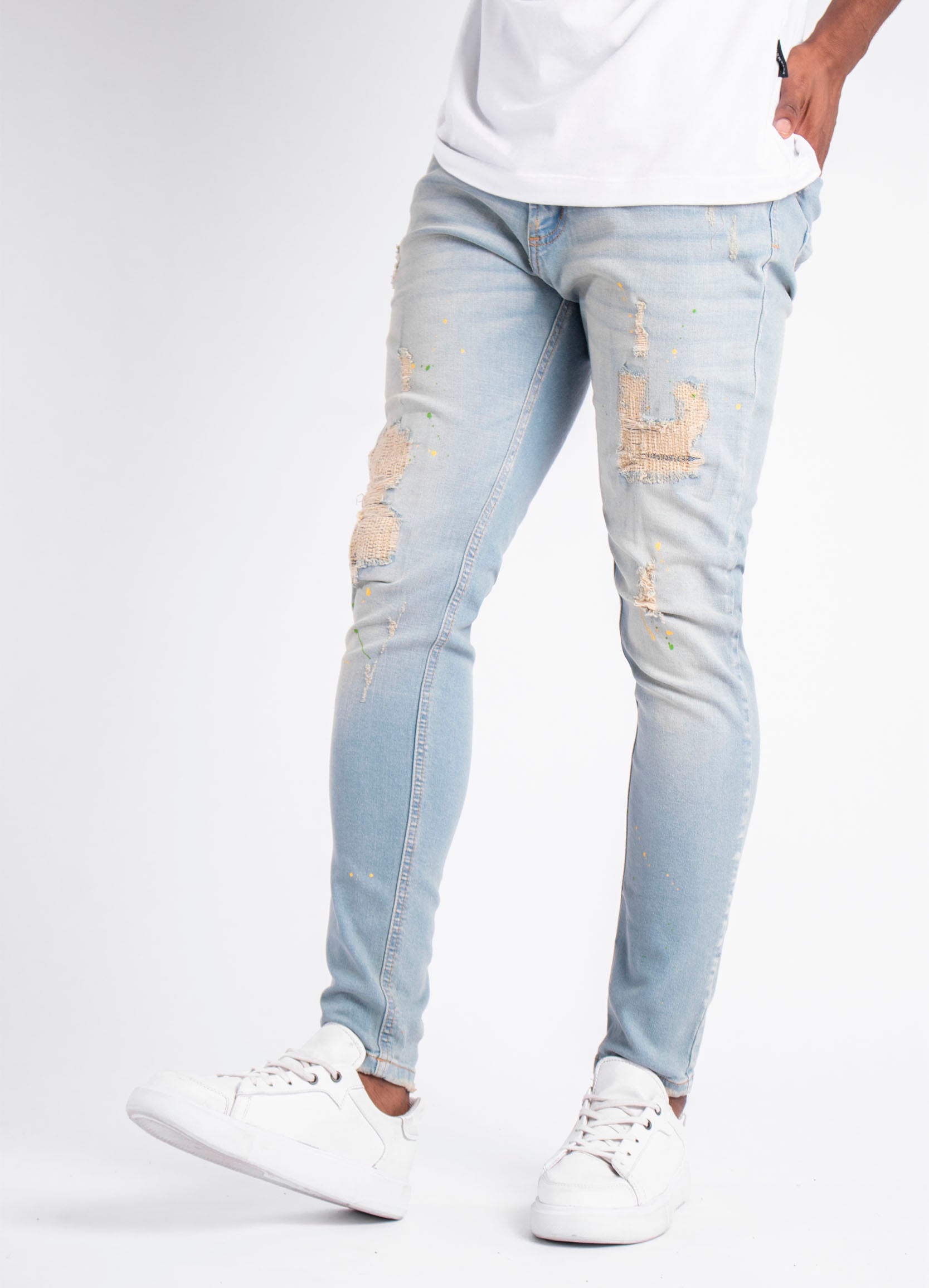 Jean hombre Skinny Hielo