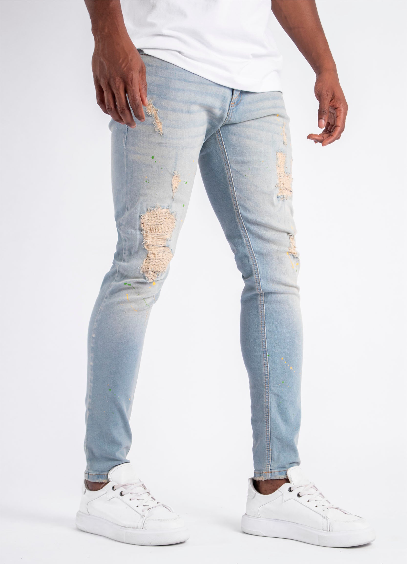Jean hombre Skinny Hielo