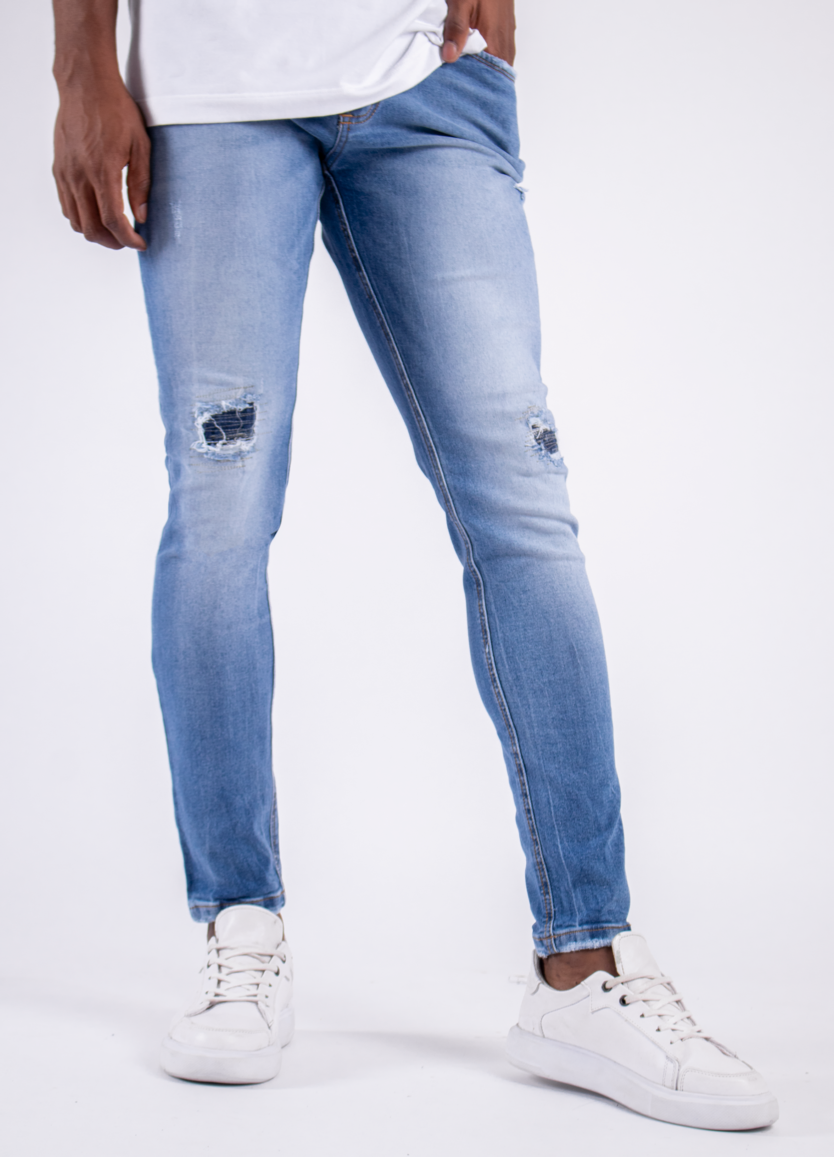 Jean hombre Skinny Parche