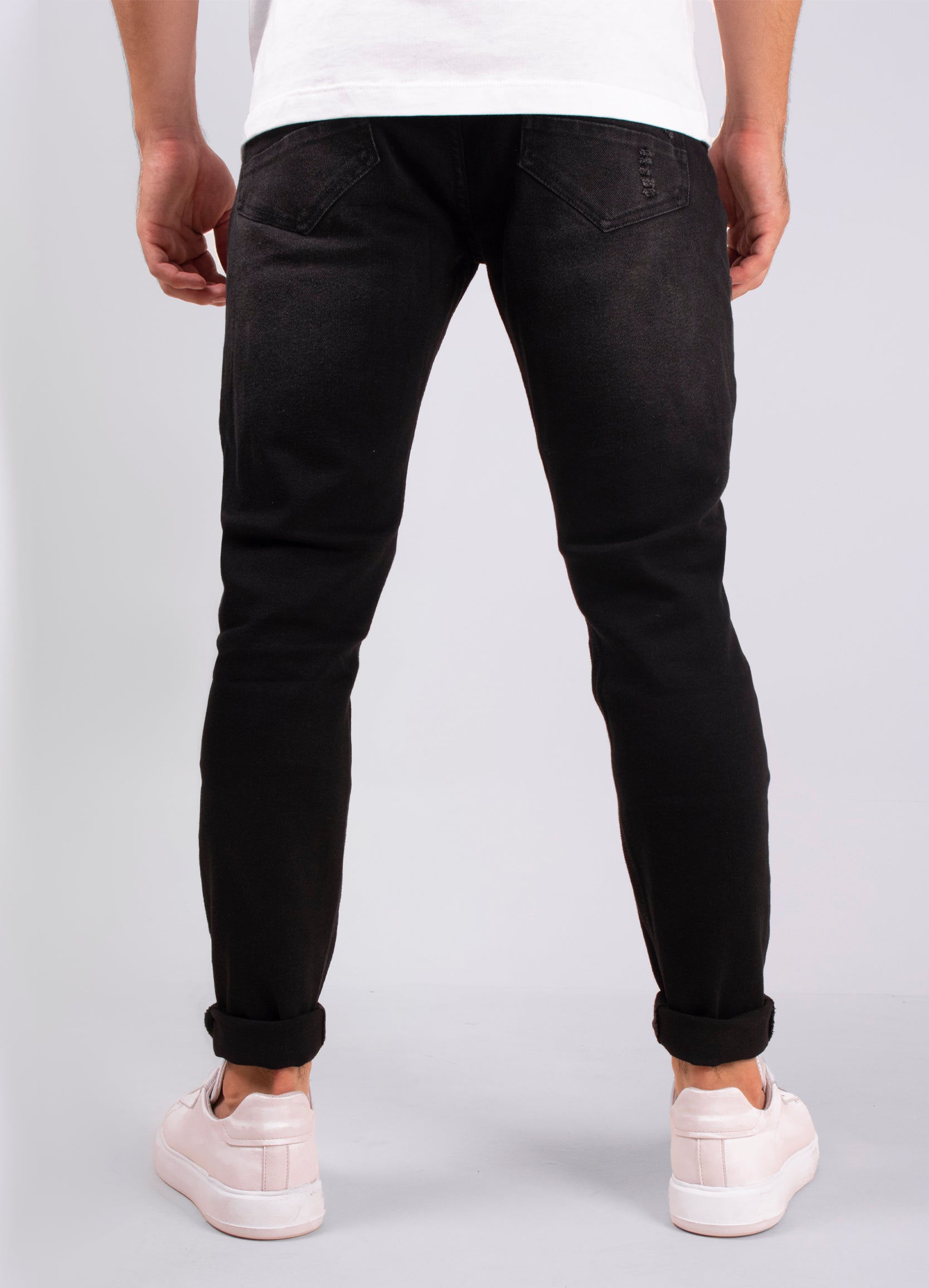 JEAN HOMBRE GRIS OSCURO ROTOS