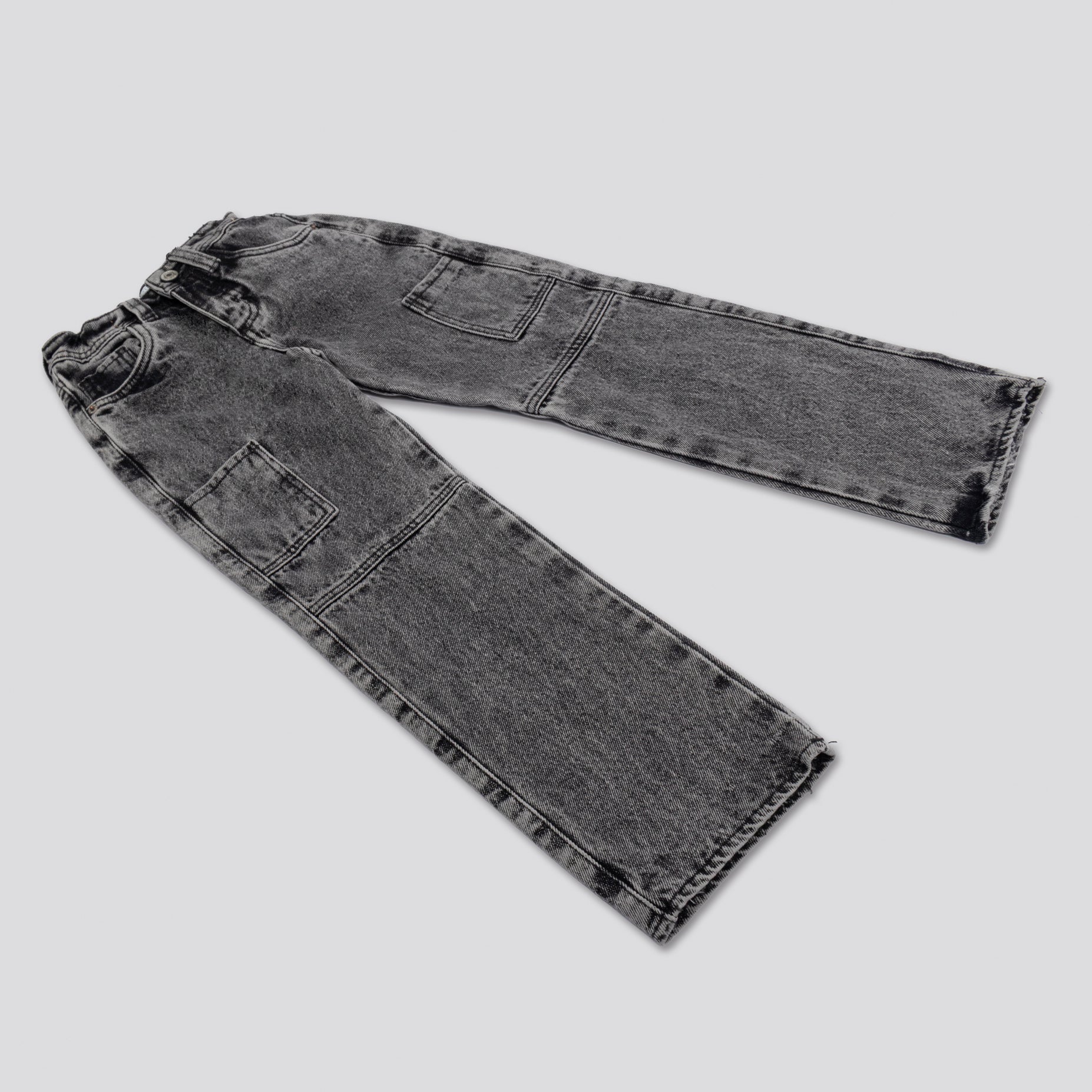 Jean niño cargo gris