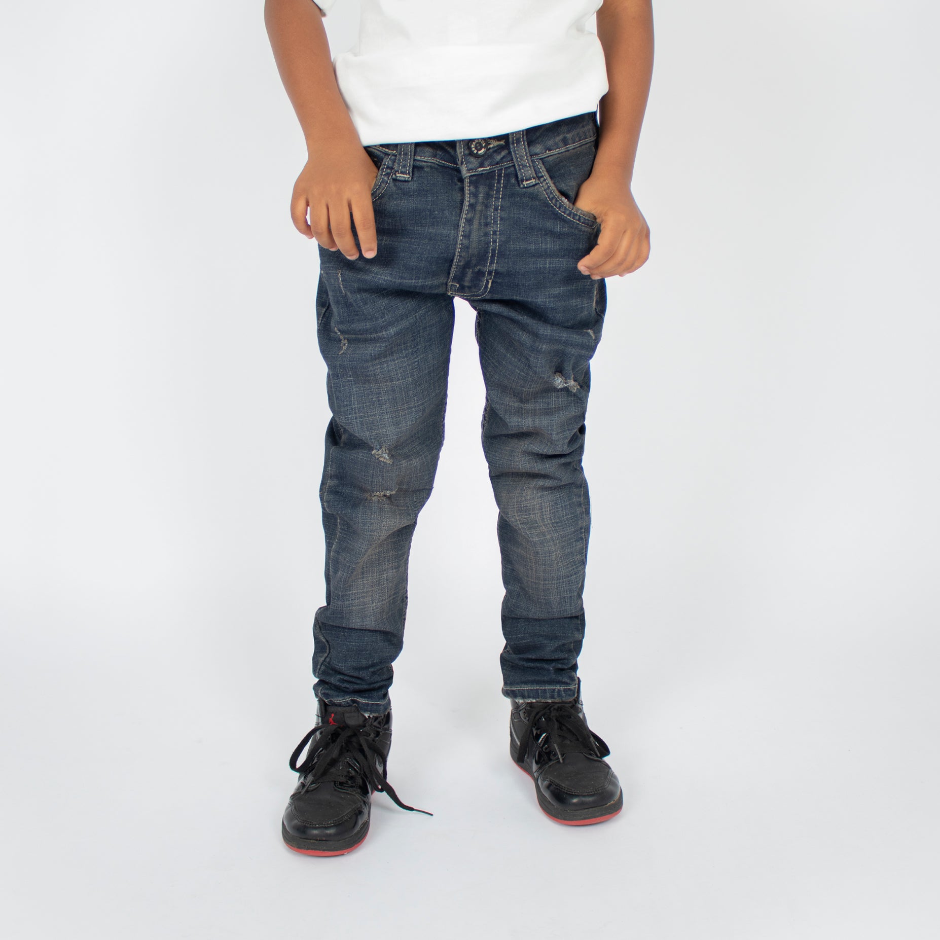 Jean niño skinny desgaste y rotos