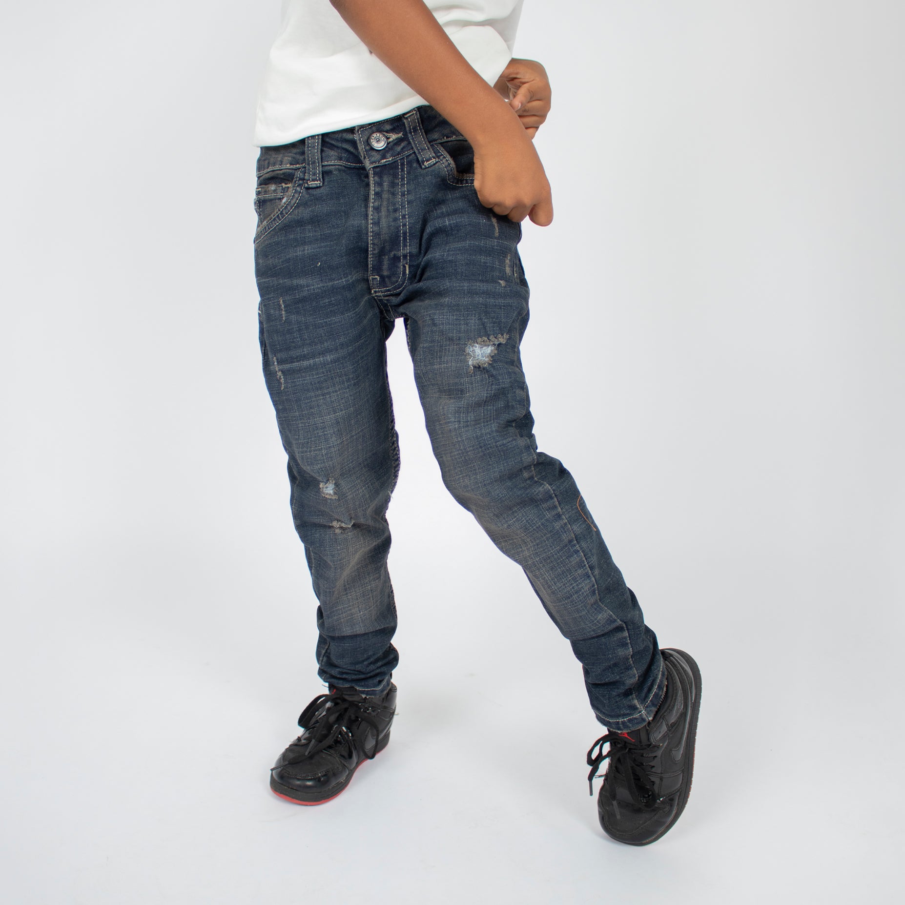 Jean niño skinny desgaste y rotos