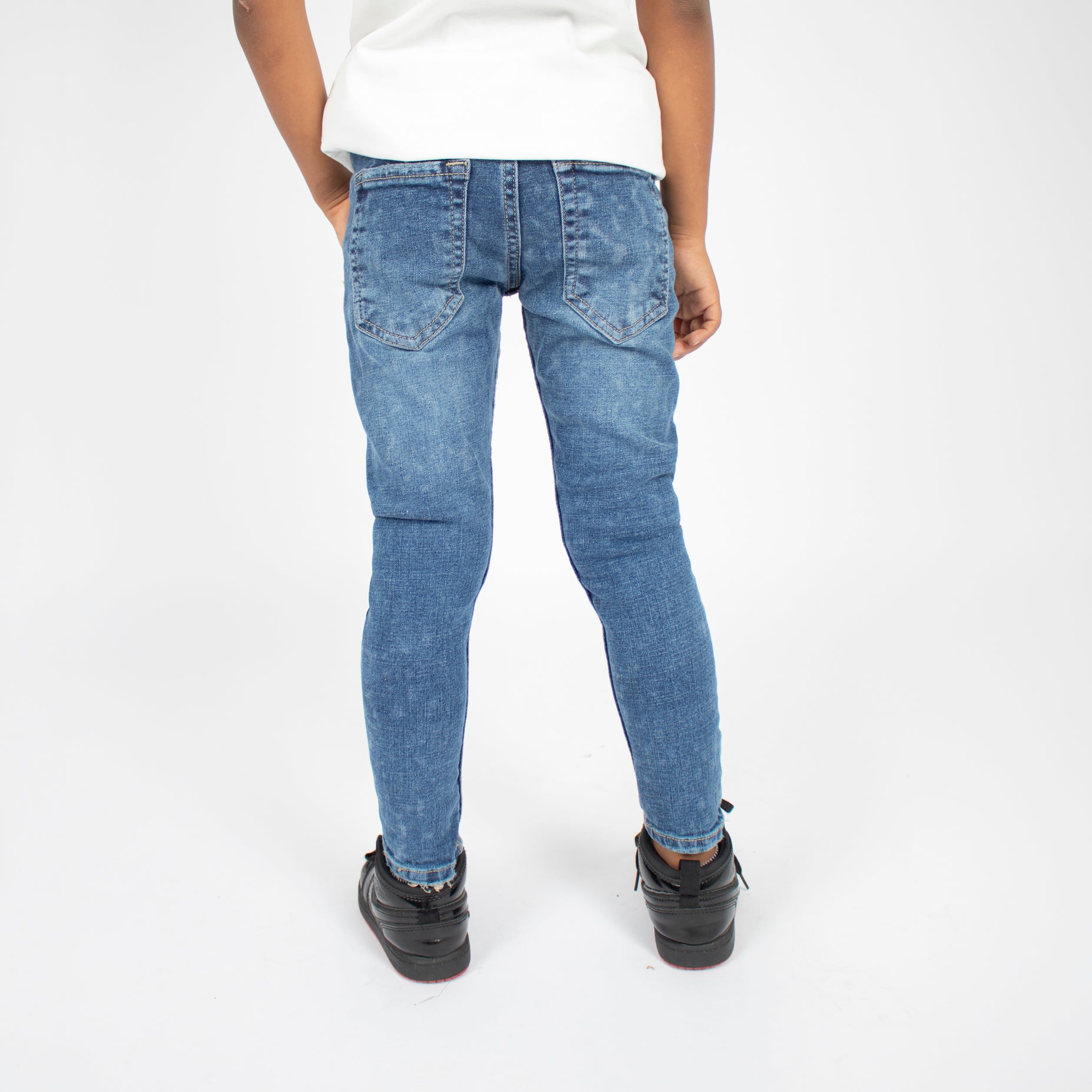 Jean niño skiny desgaste con rotos