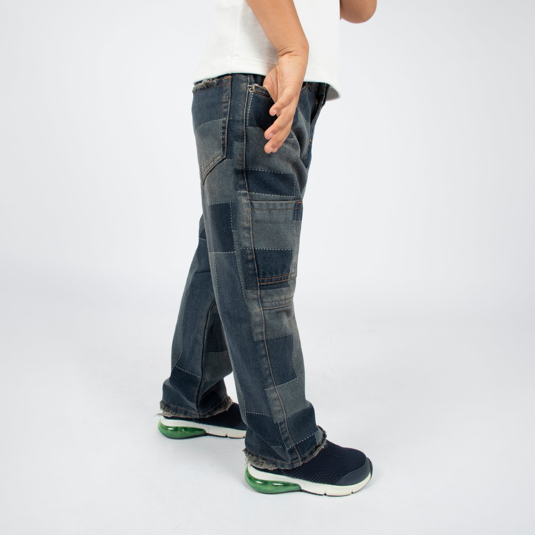 Jean niño baggy cuadros