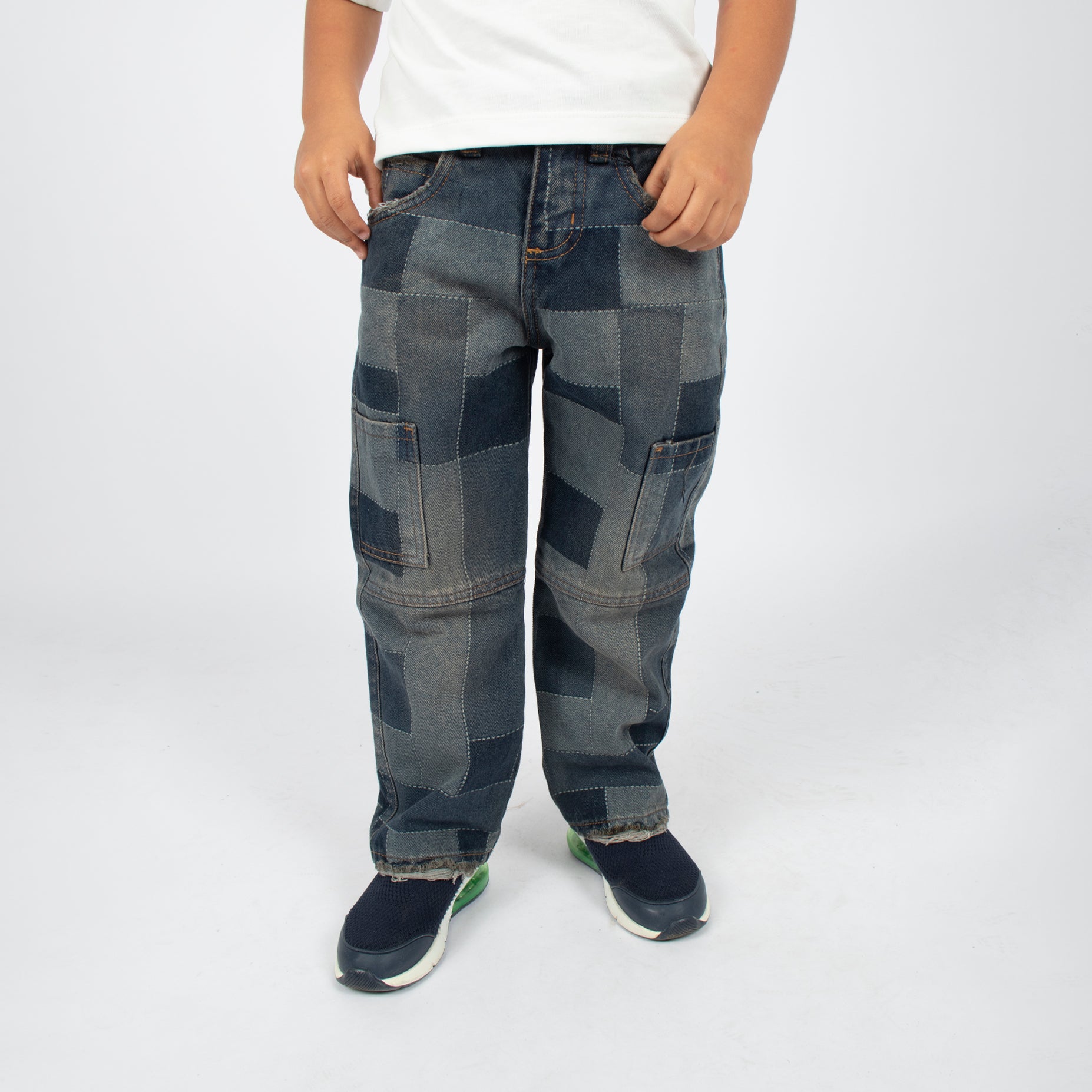 Jean niño baggy cuadros