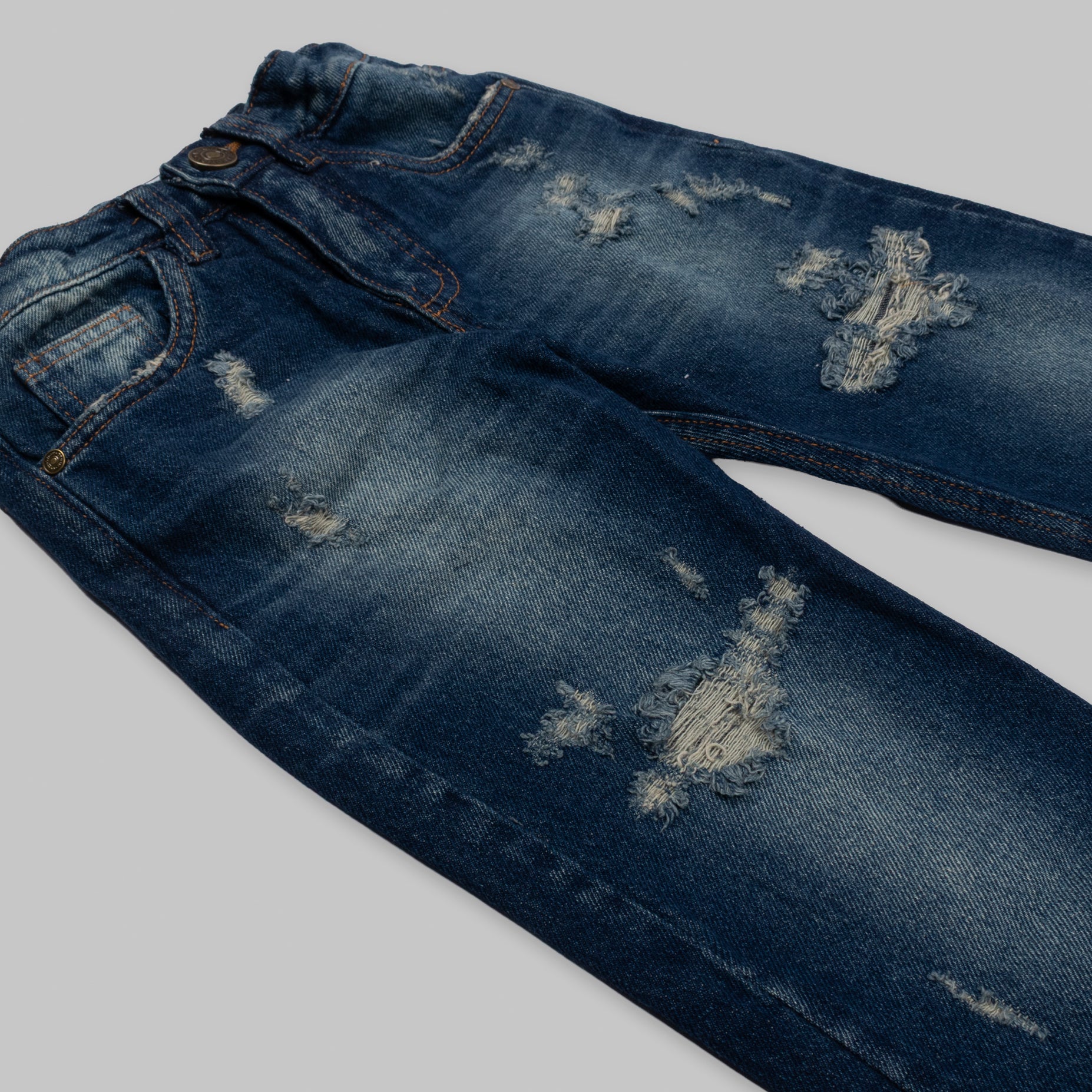 Jean niño baggy oscuro