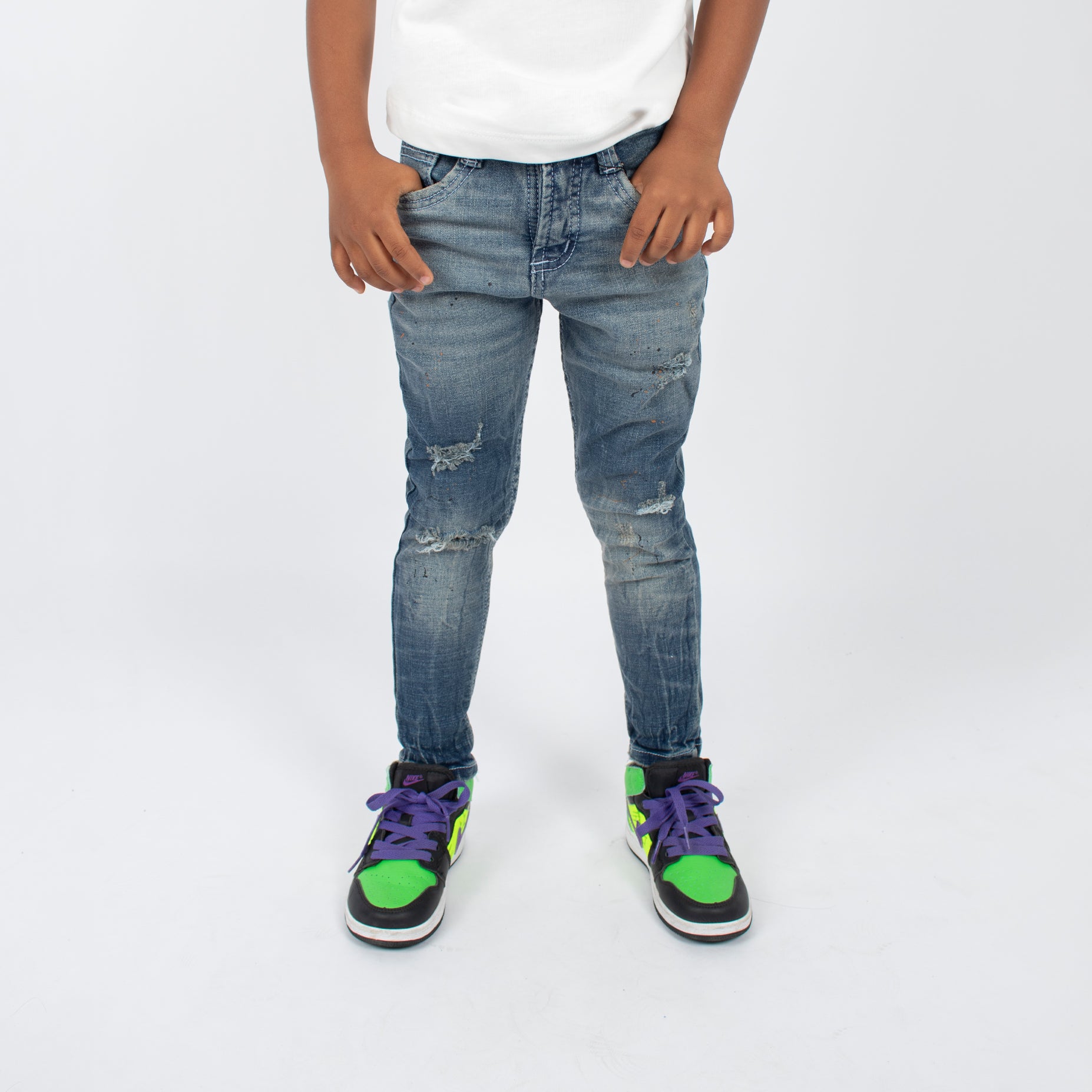 Jean niño skinny azul