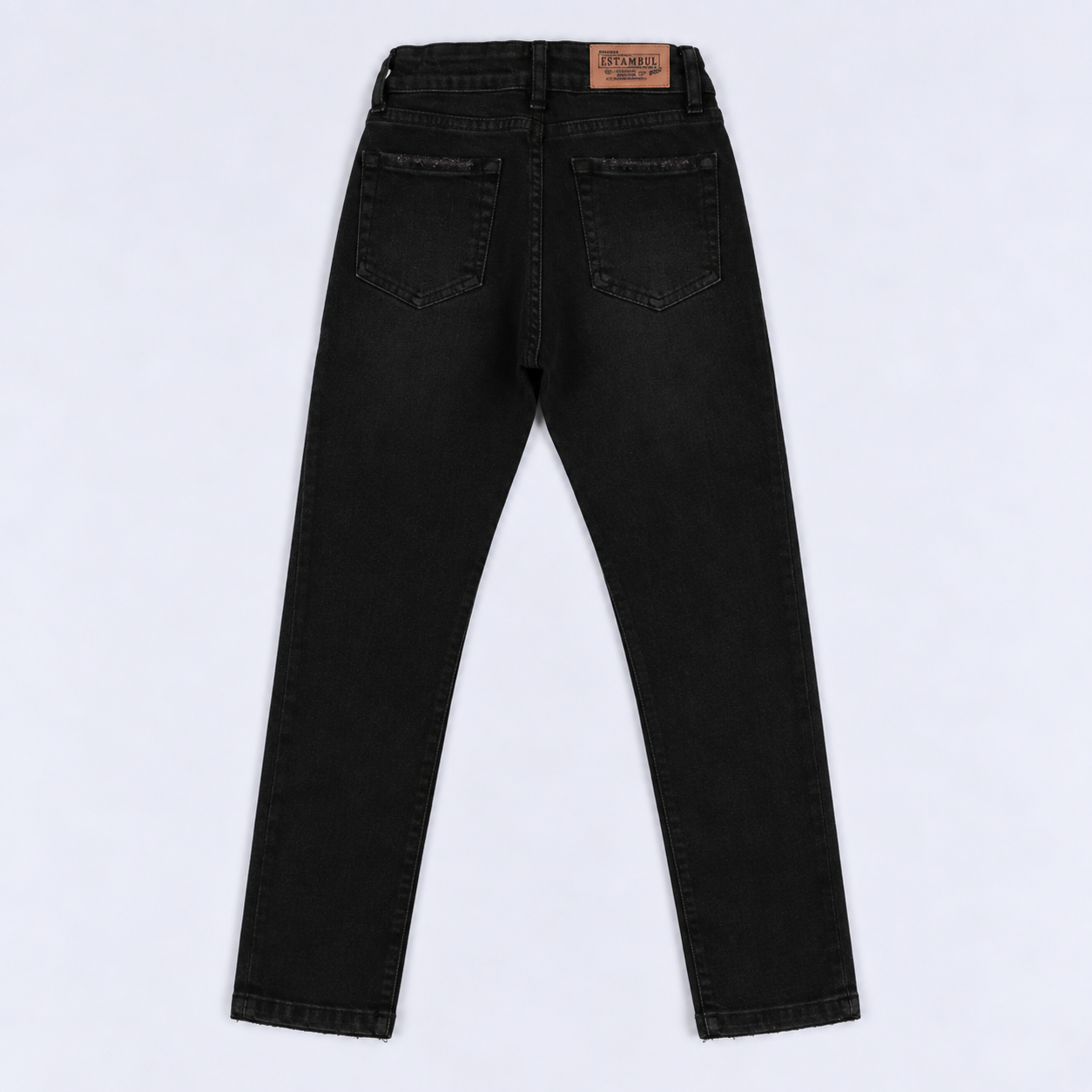 Jean niño skinny negro con rotos