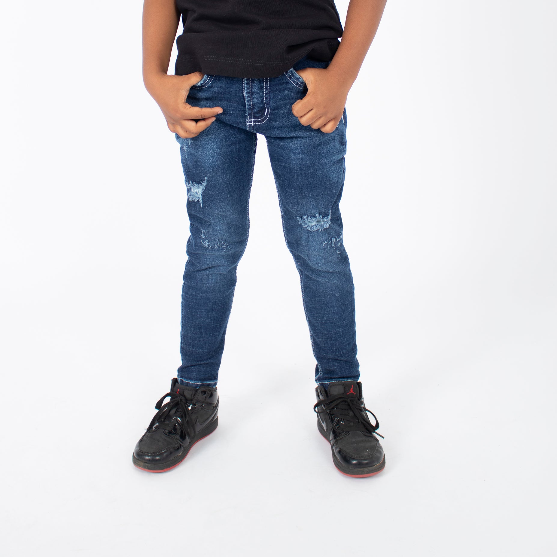 Jean niño skinny azul