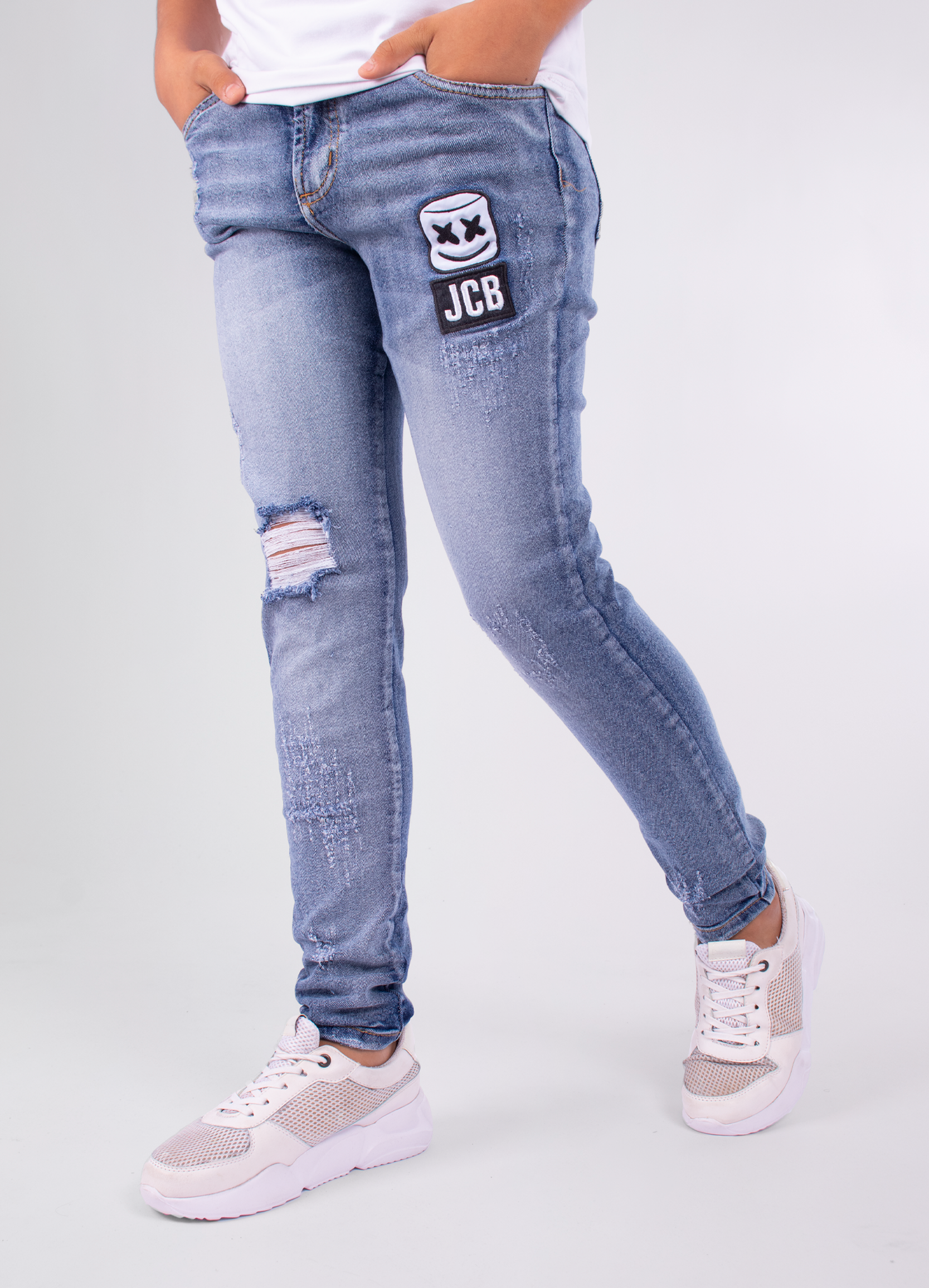 Jean Niño Reserva  Blanca y Eestampado