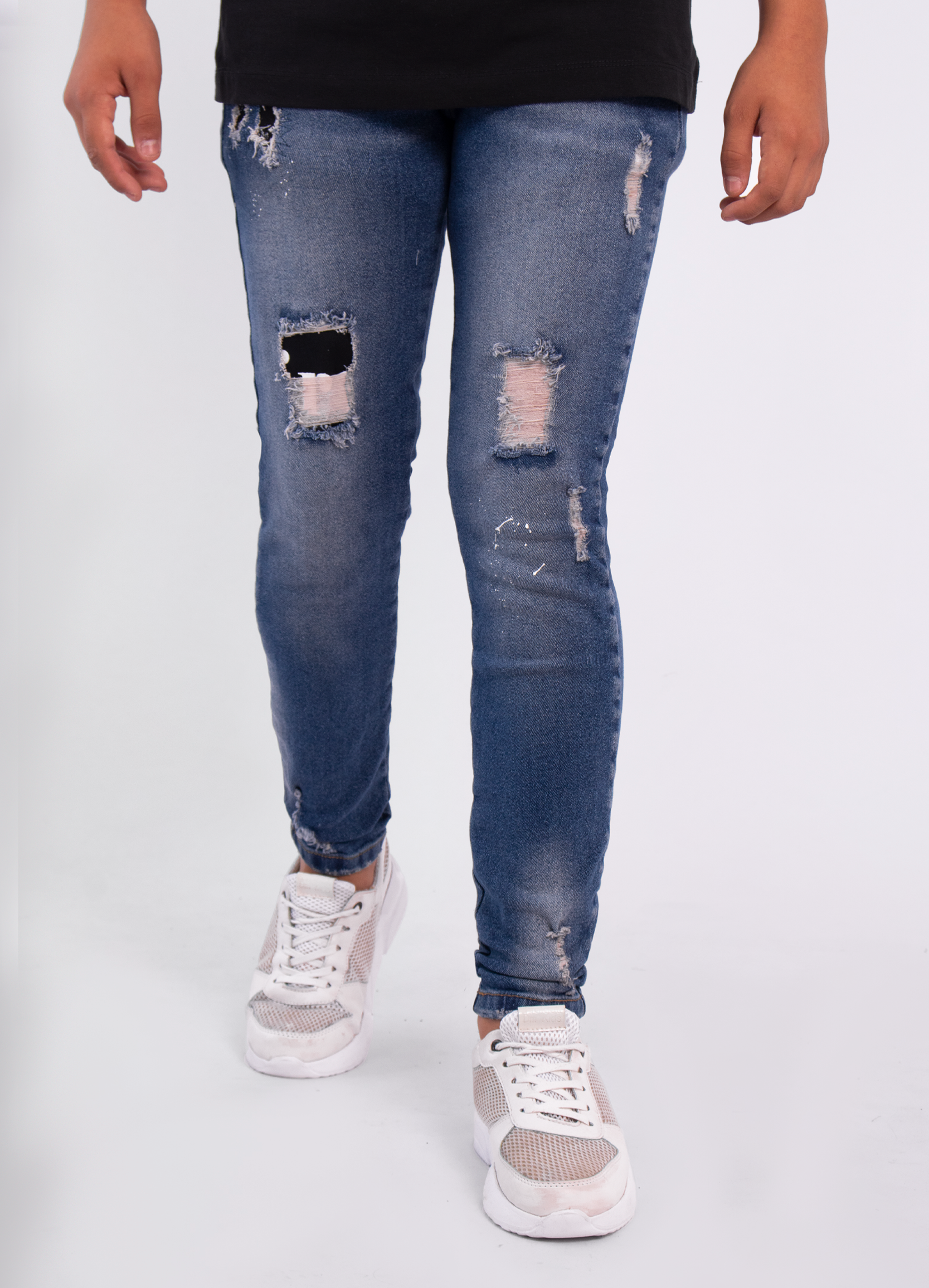 Jean niño Parches negros