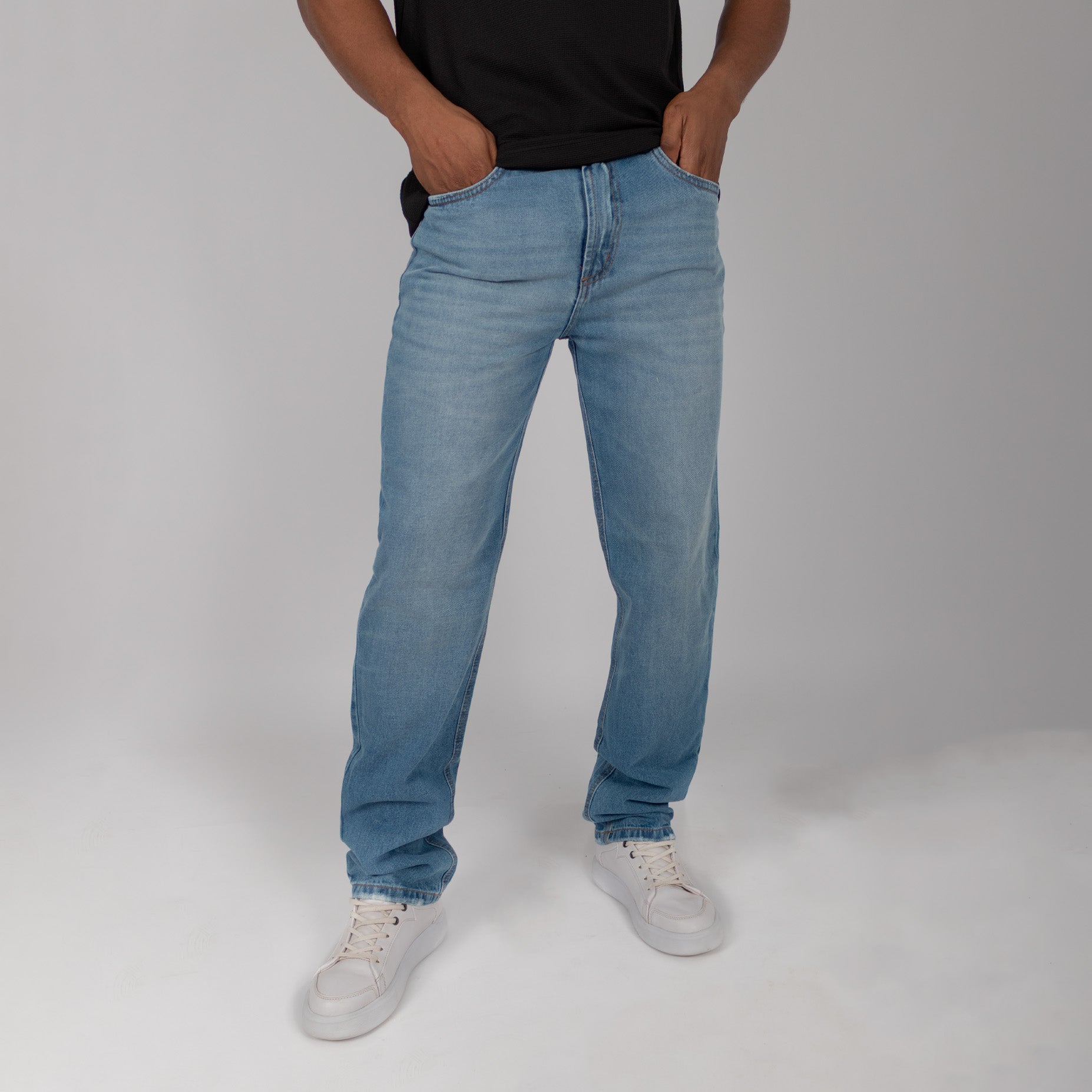 Jean hombre clasico azul claro