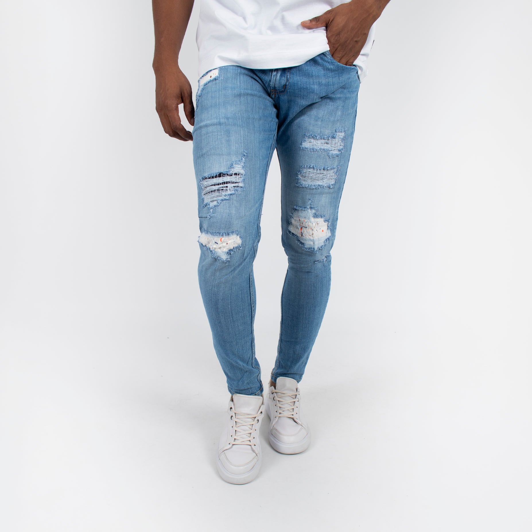 Jean hombre skinny pintura