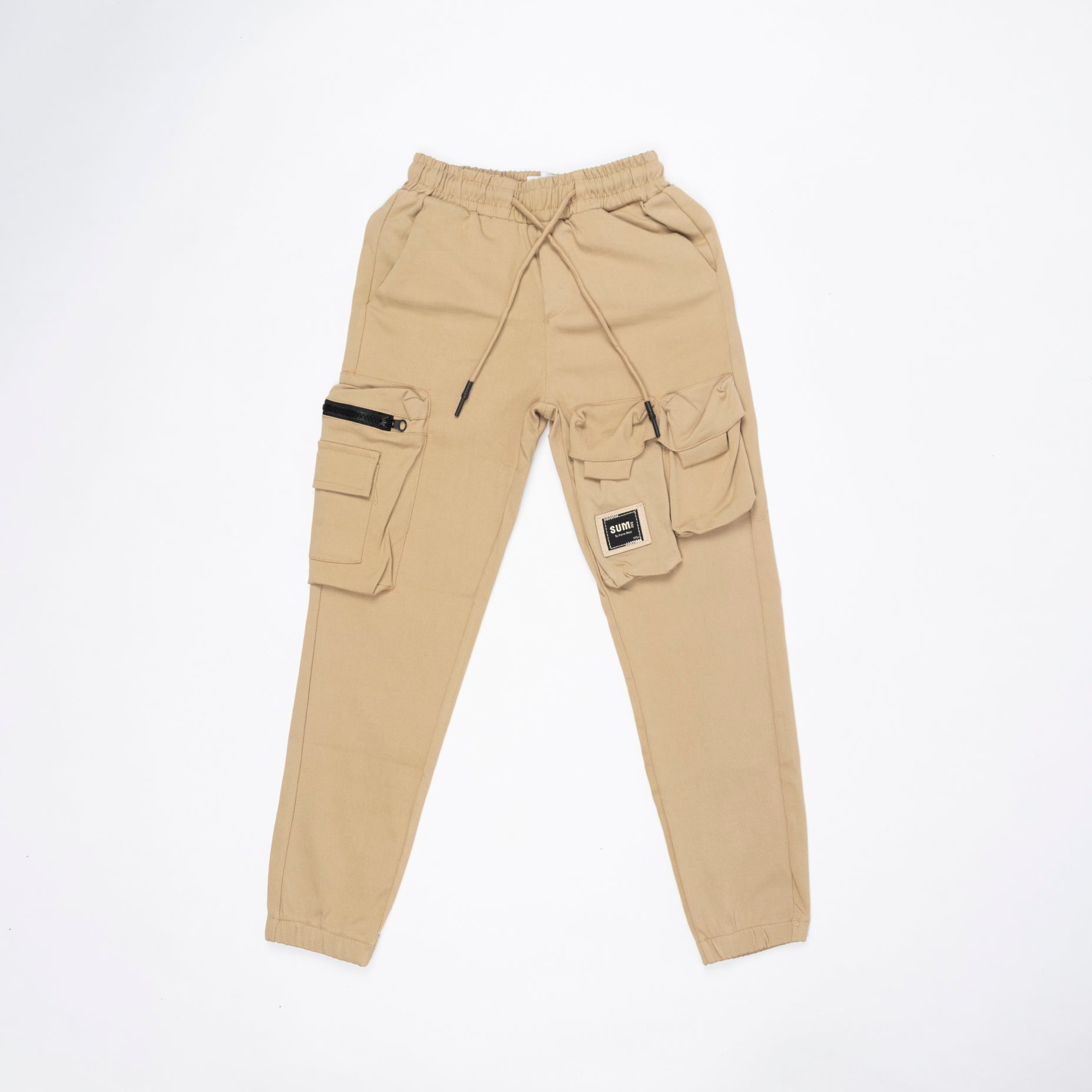 Jogger niño bolsillos camel