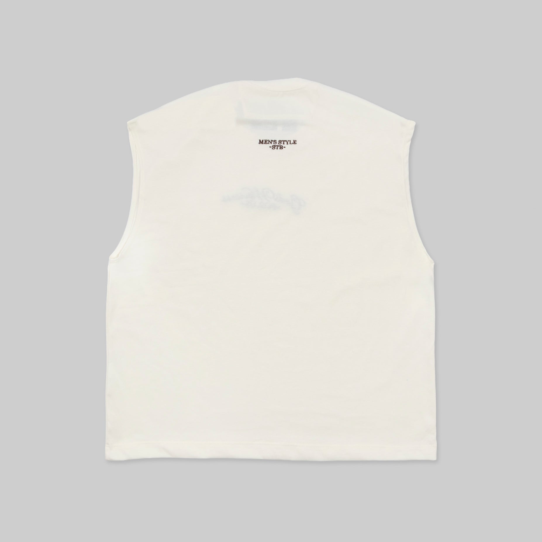 Camisilla hombre bordada crudo