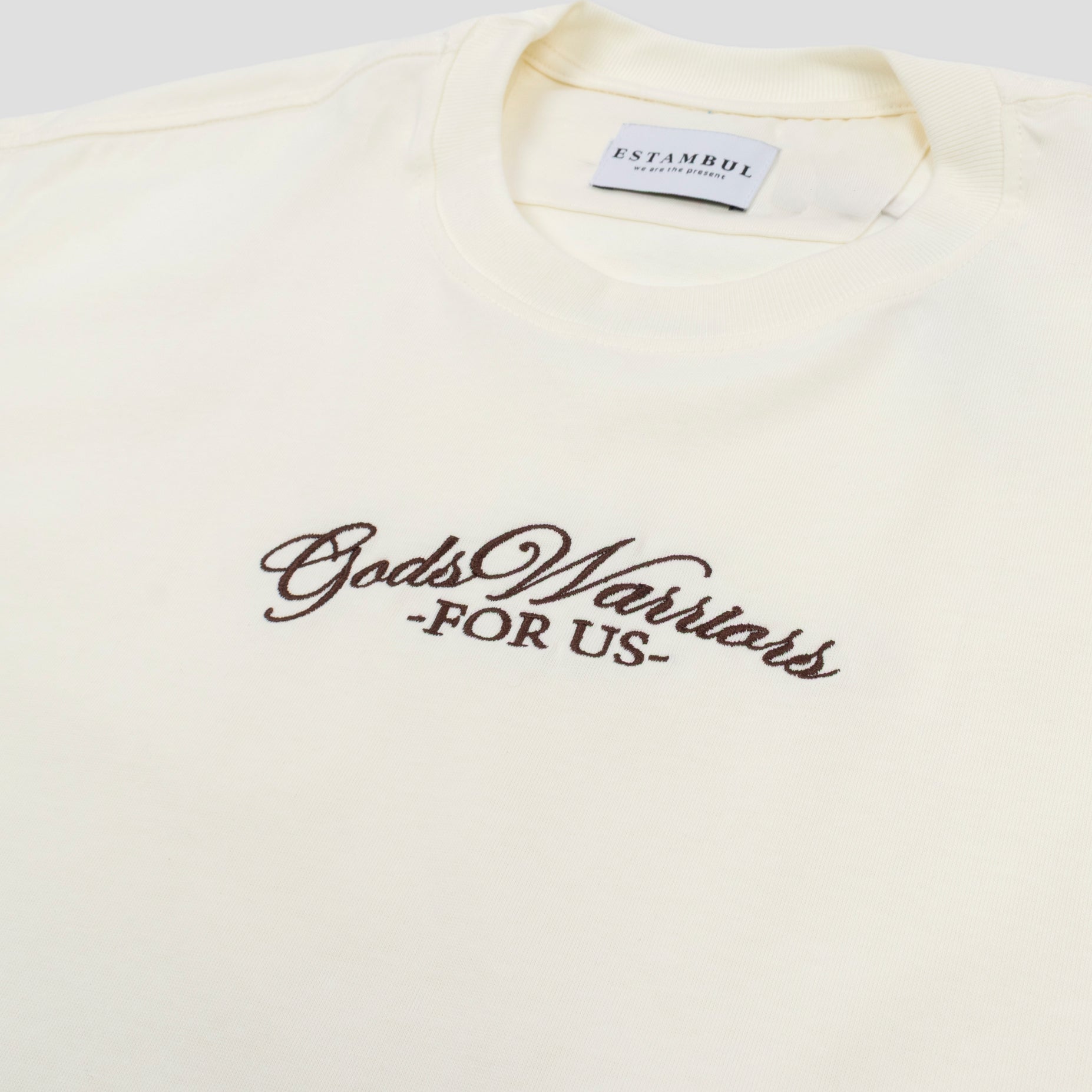 Camisilla hombre bordada crudo