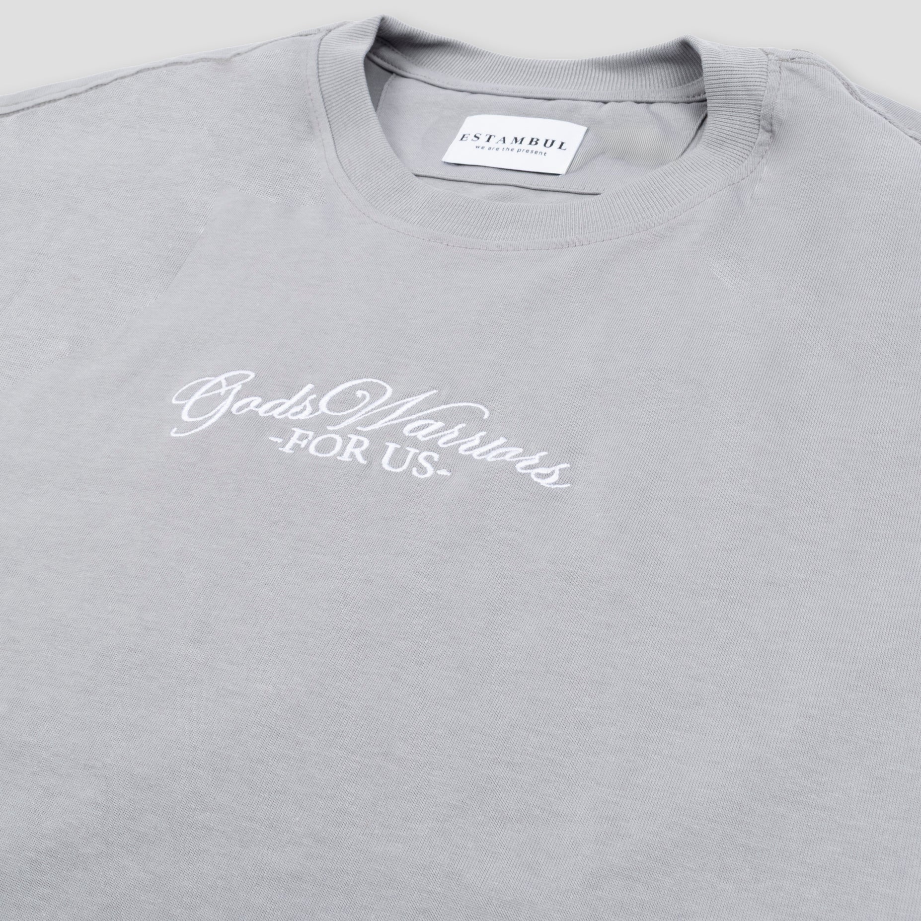 Camisilla hombre bordada gris