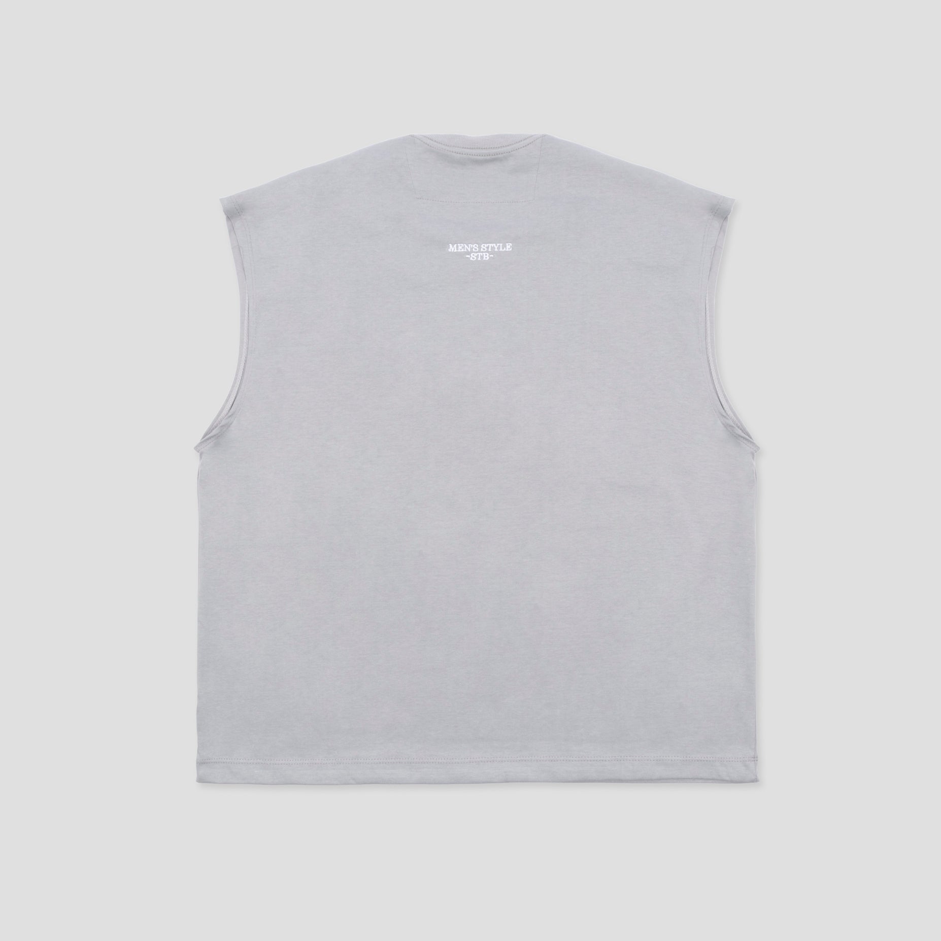 Camisilla hombre bordada gris