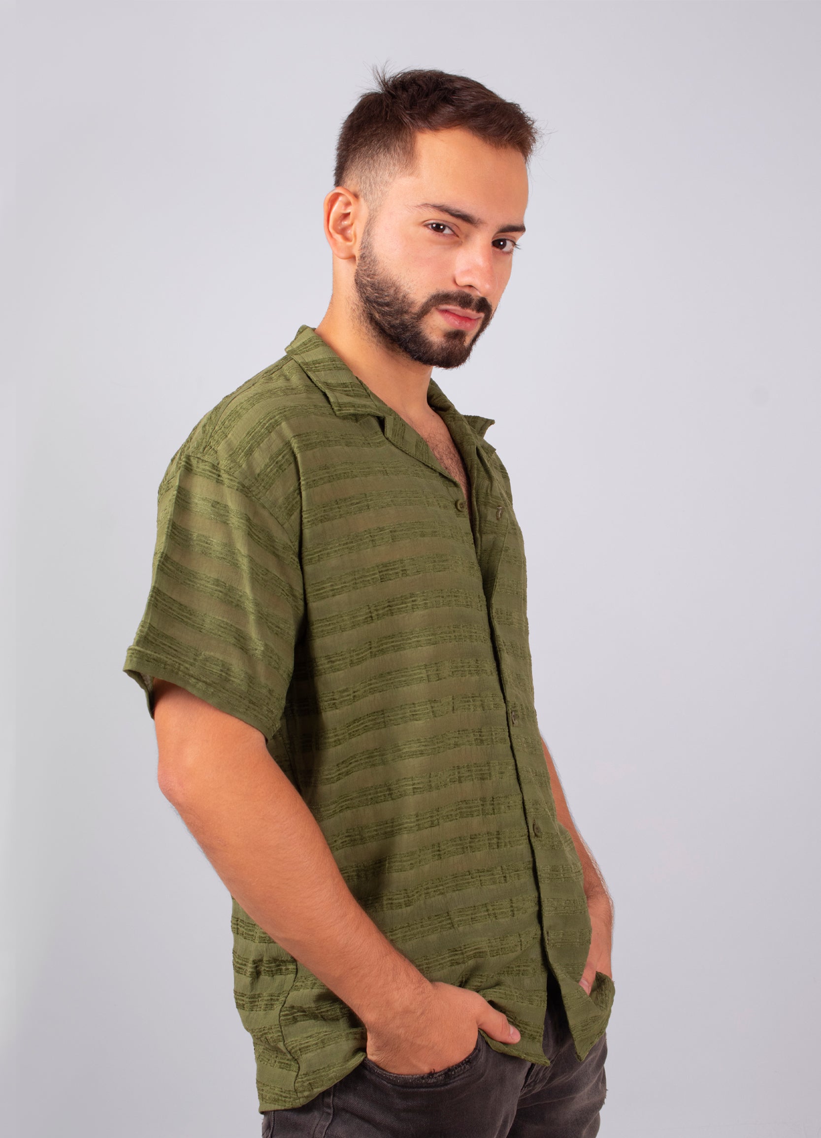 Camisa Oversize hombre Textura