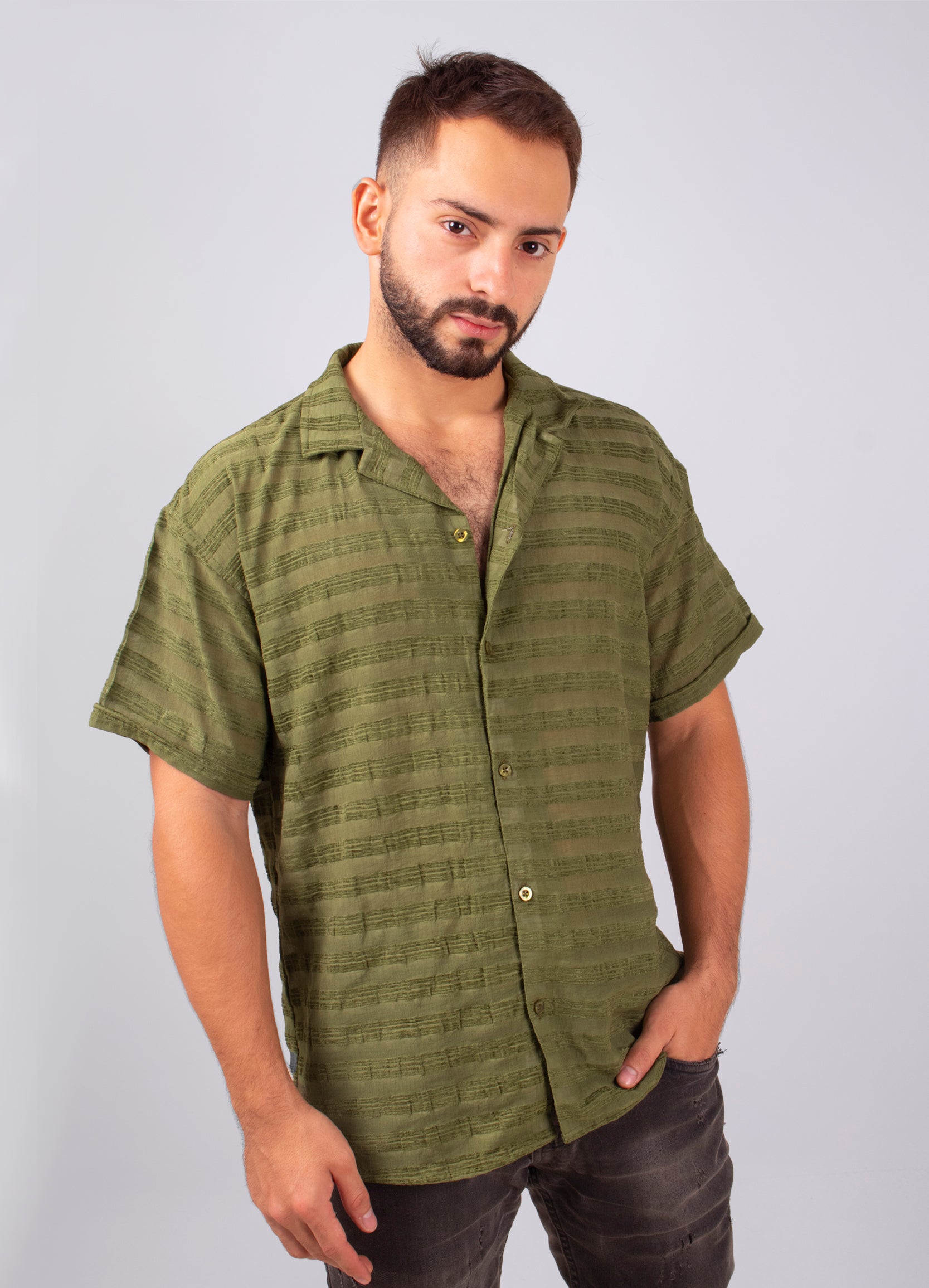 Camisa Oversize hombre Textura