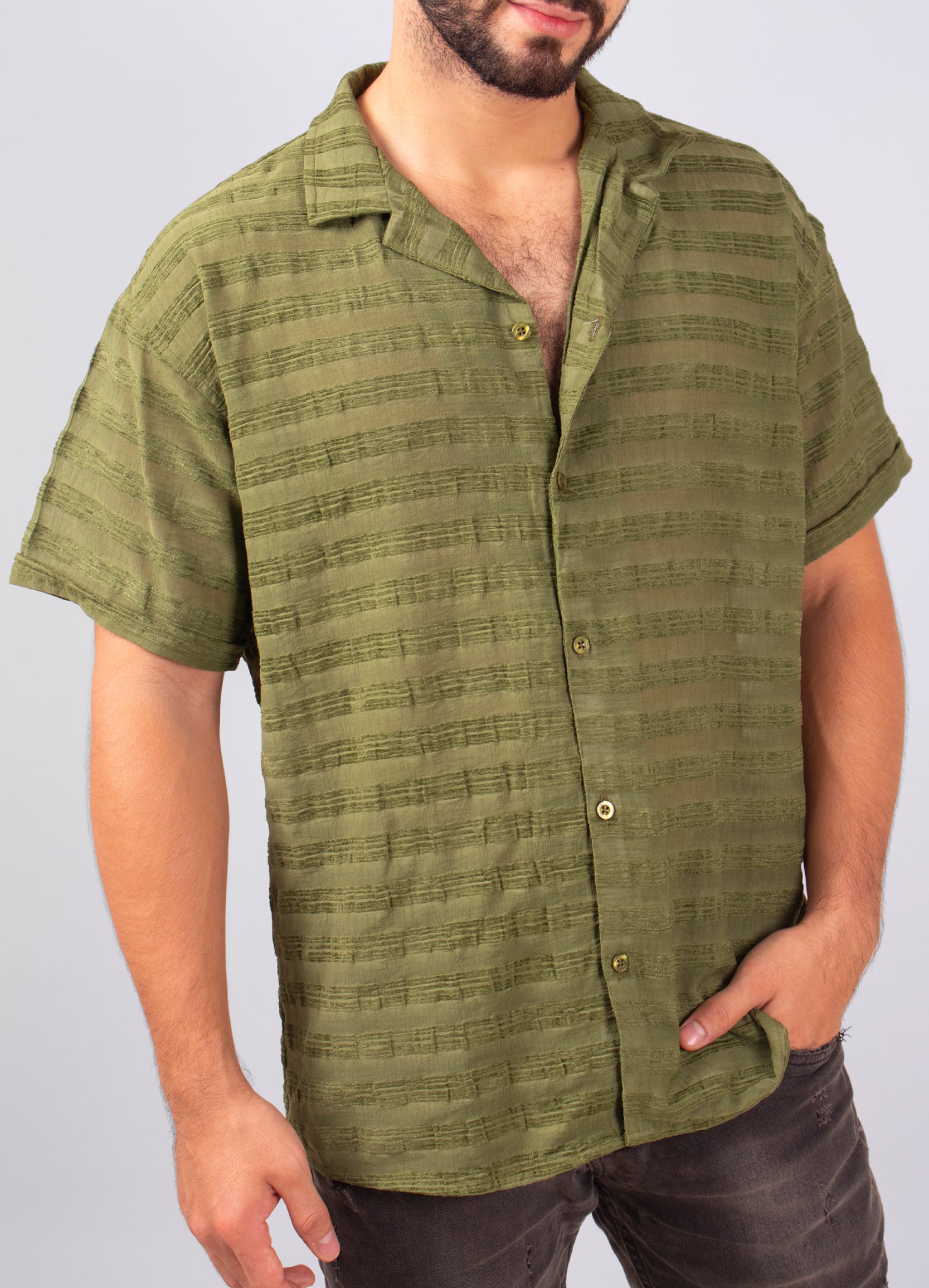 Camisa Oversize hombre Textura