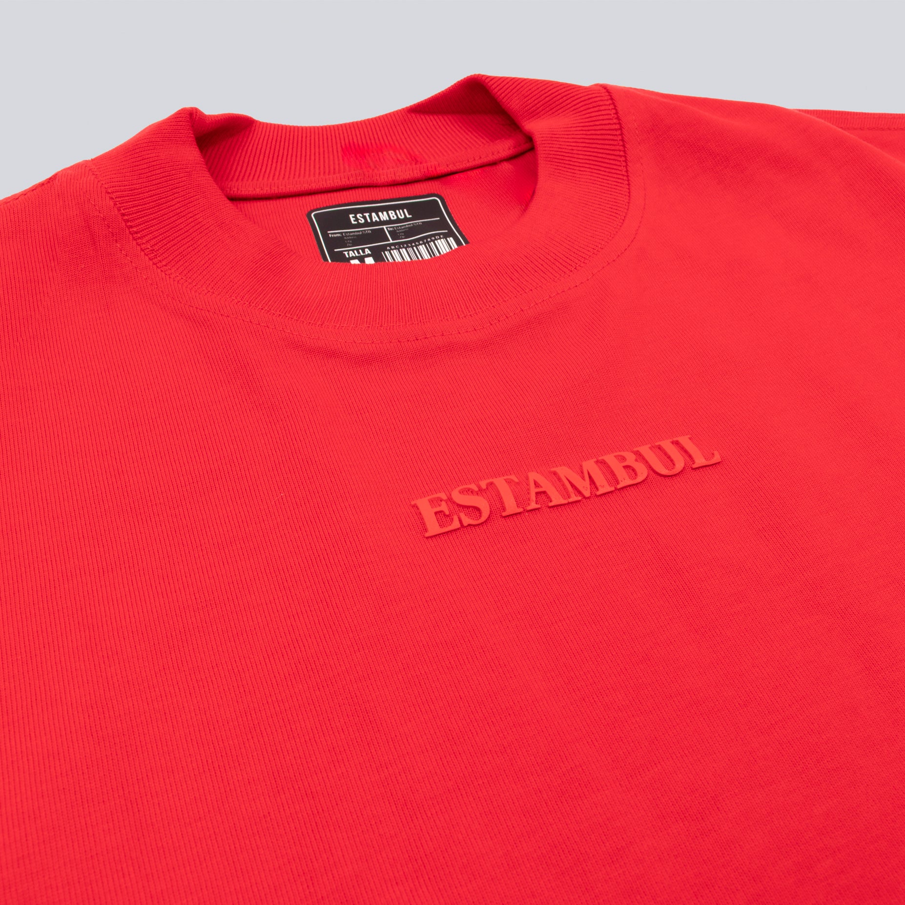 Oversize hombre básica rojo