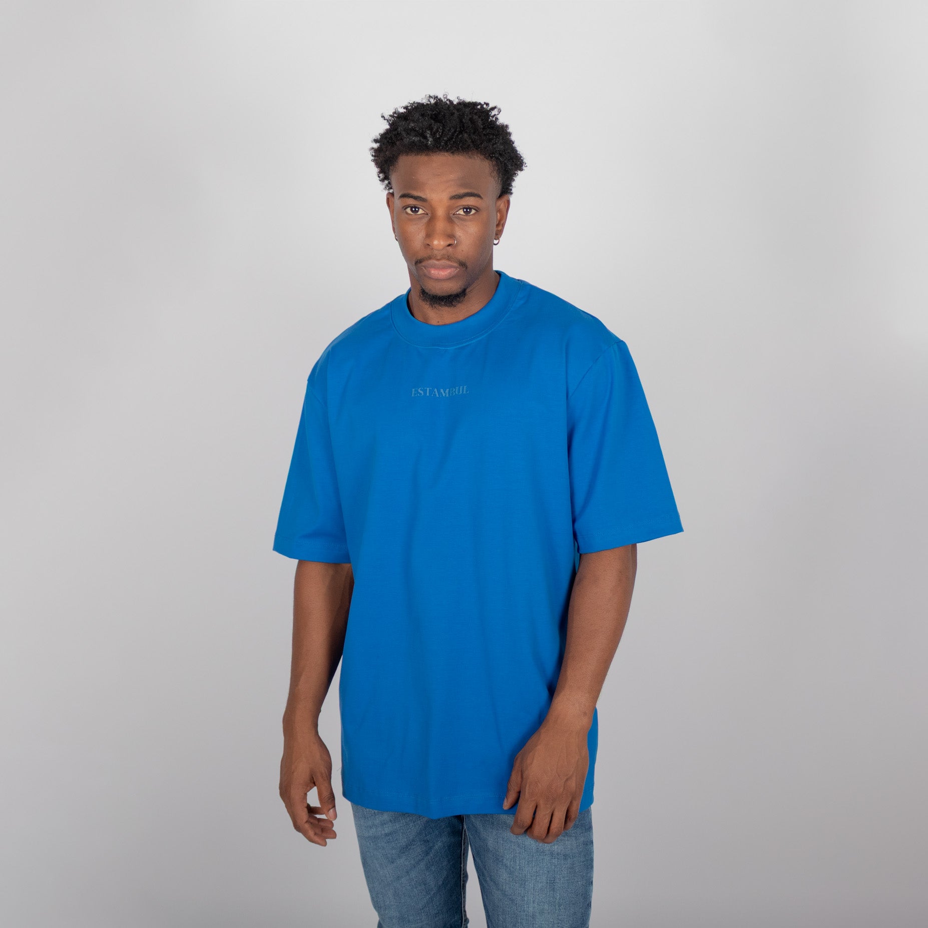 Oversize hombre basica azul rey
