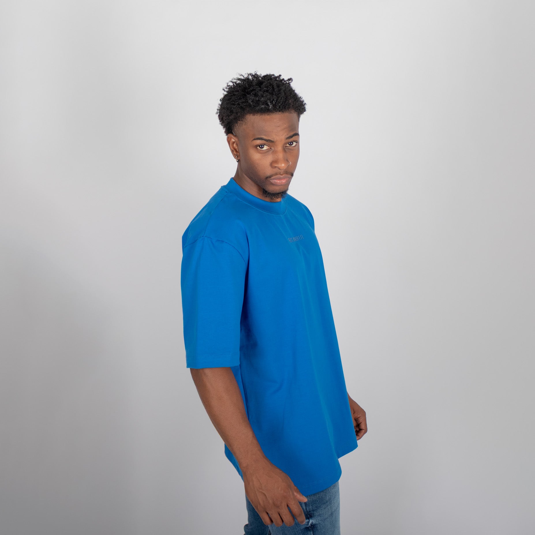 Oversize hombre basica azul rey
