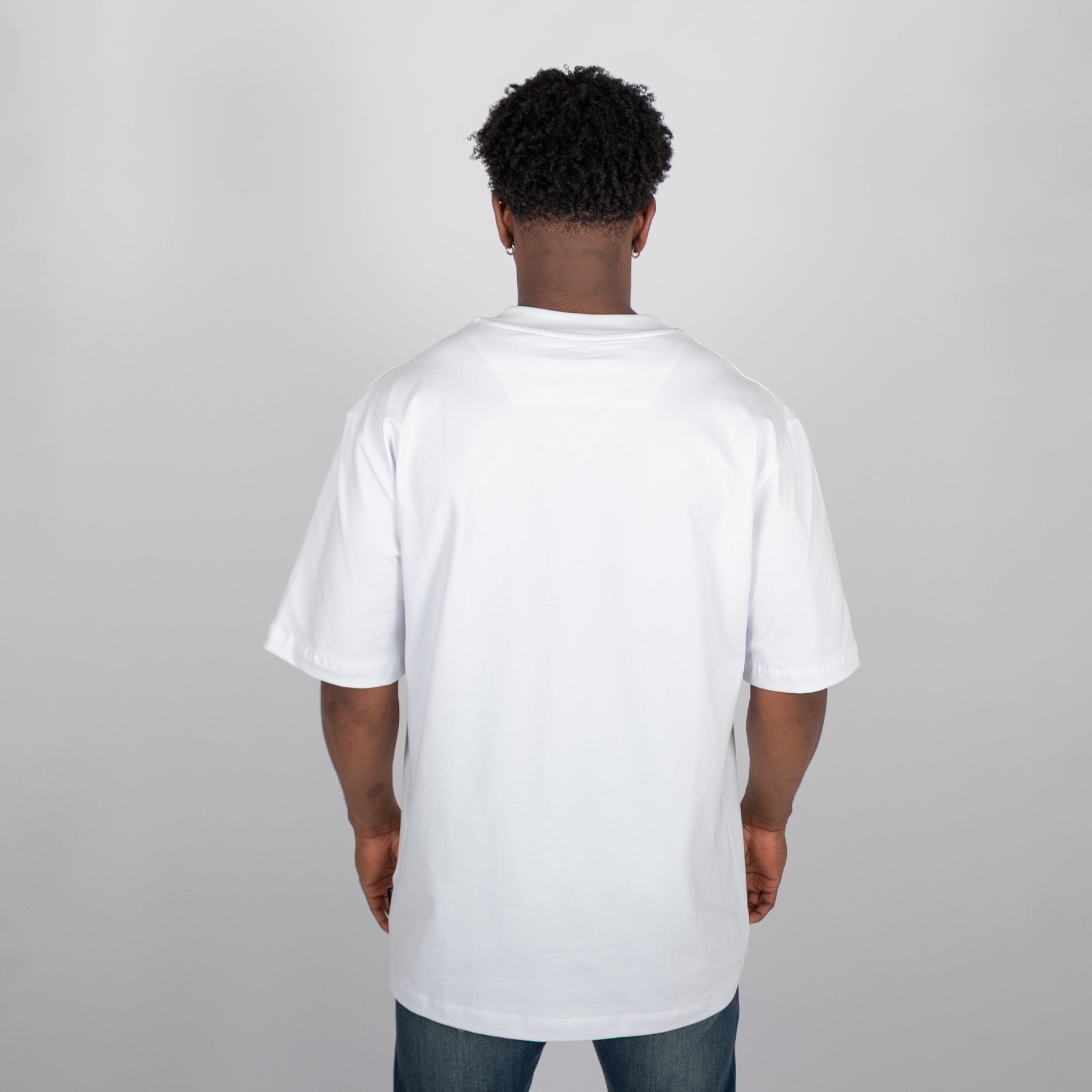 Oversize hombre basica blanca