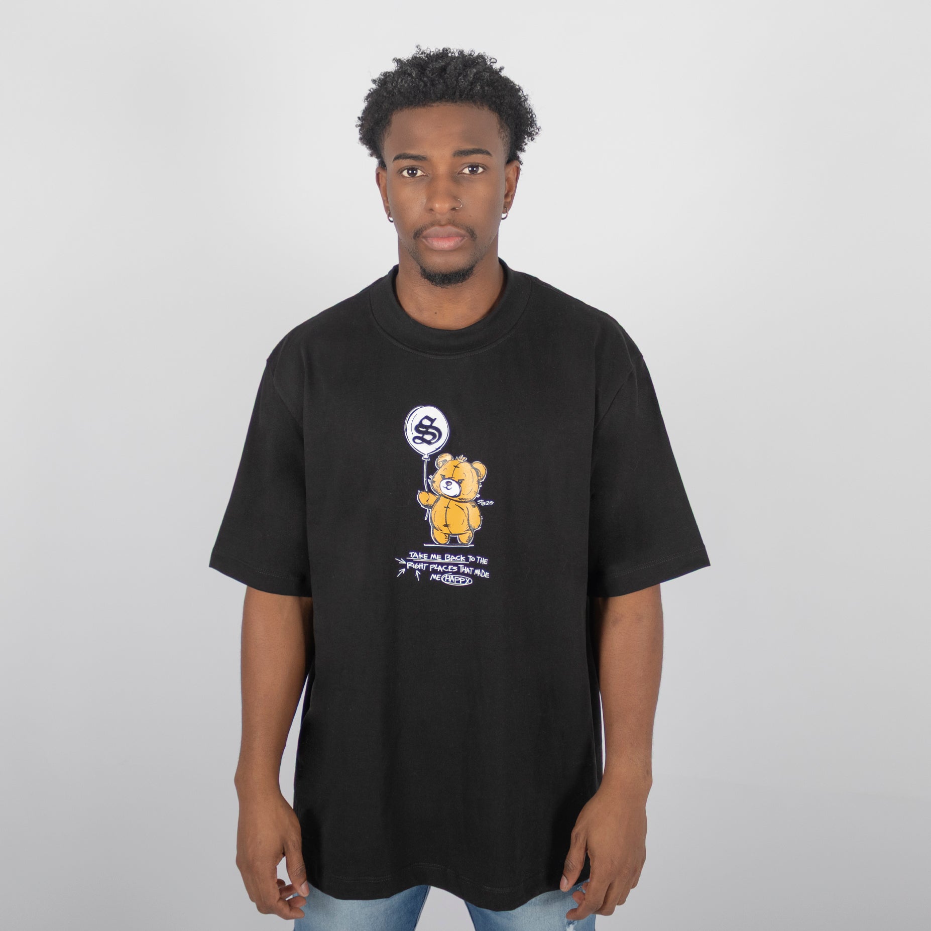Camiseta regular hombre oso globos