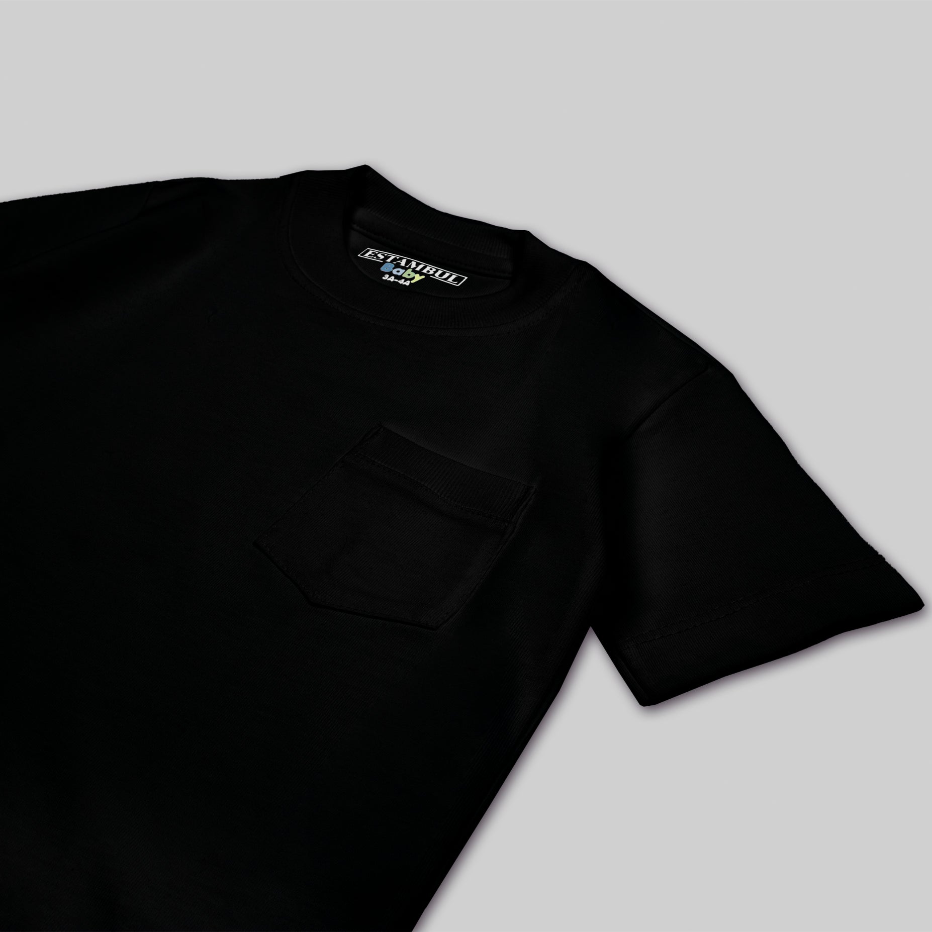 Oversize baby basica bolsillo negra