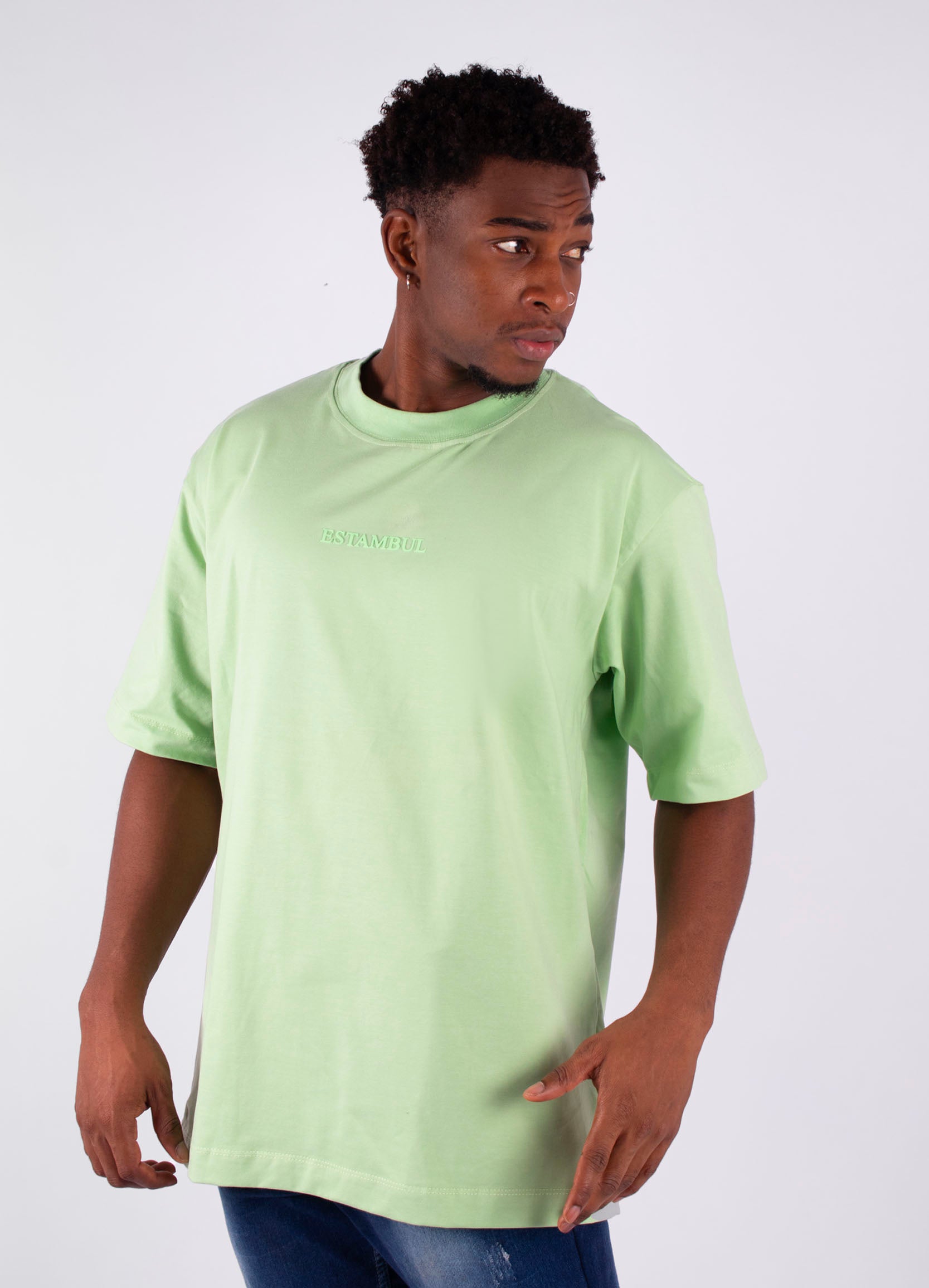 Oversize hombre basica verde