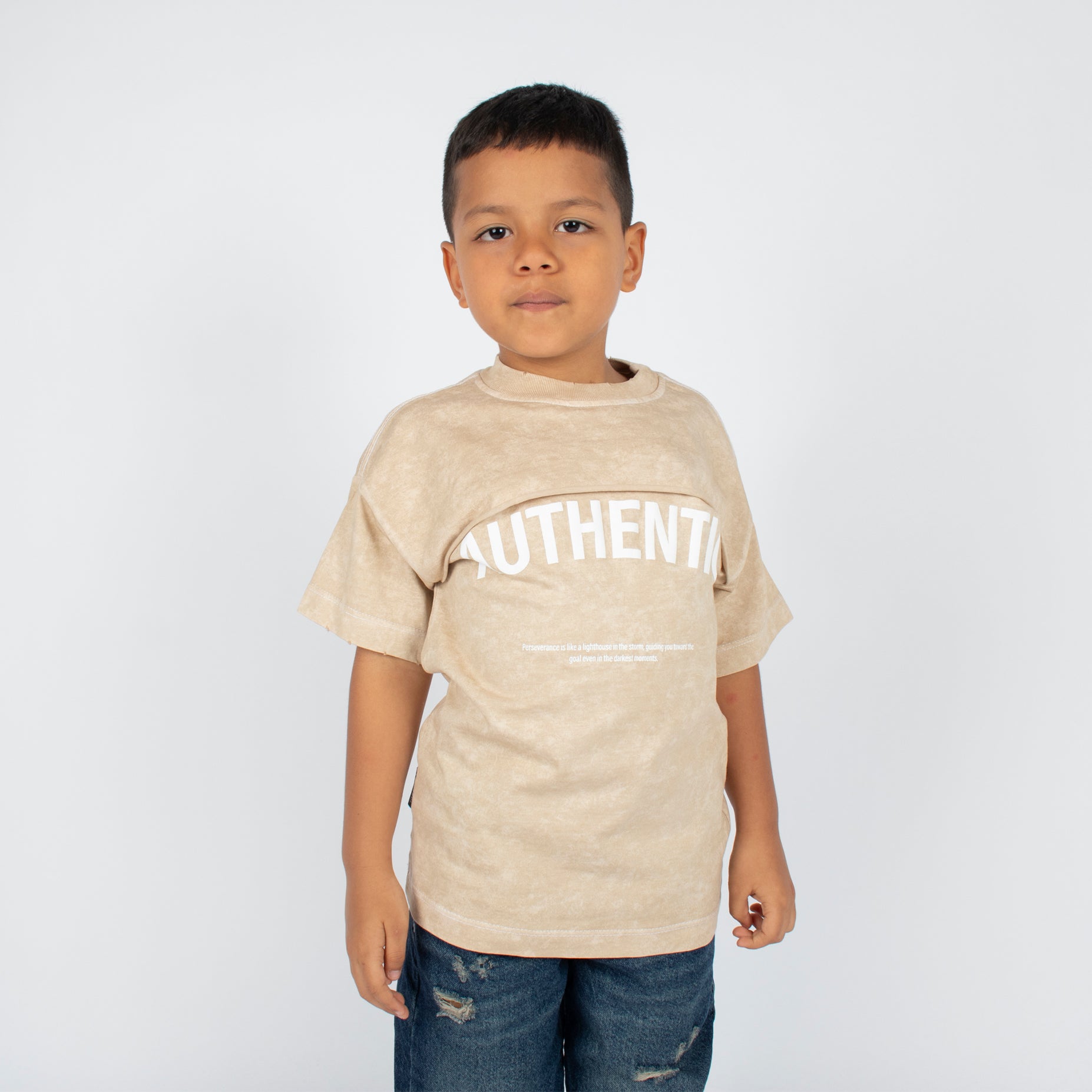 Oversize niño Authentic beige