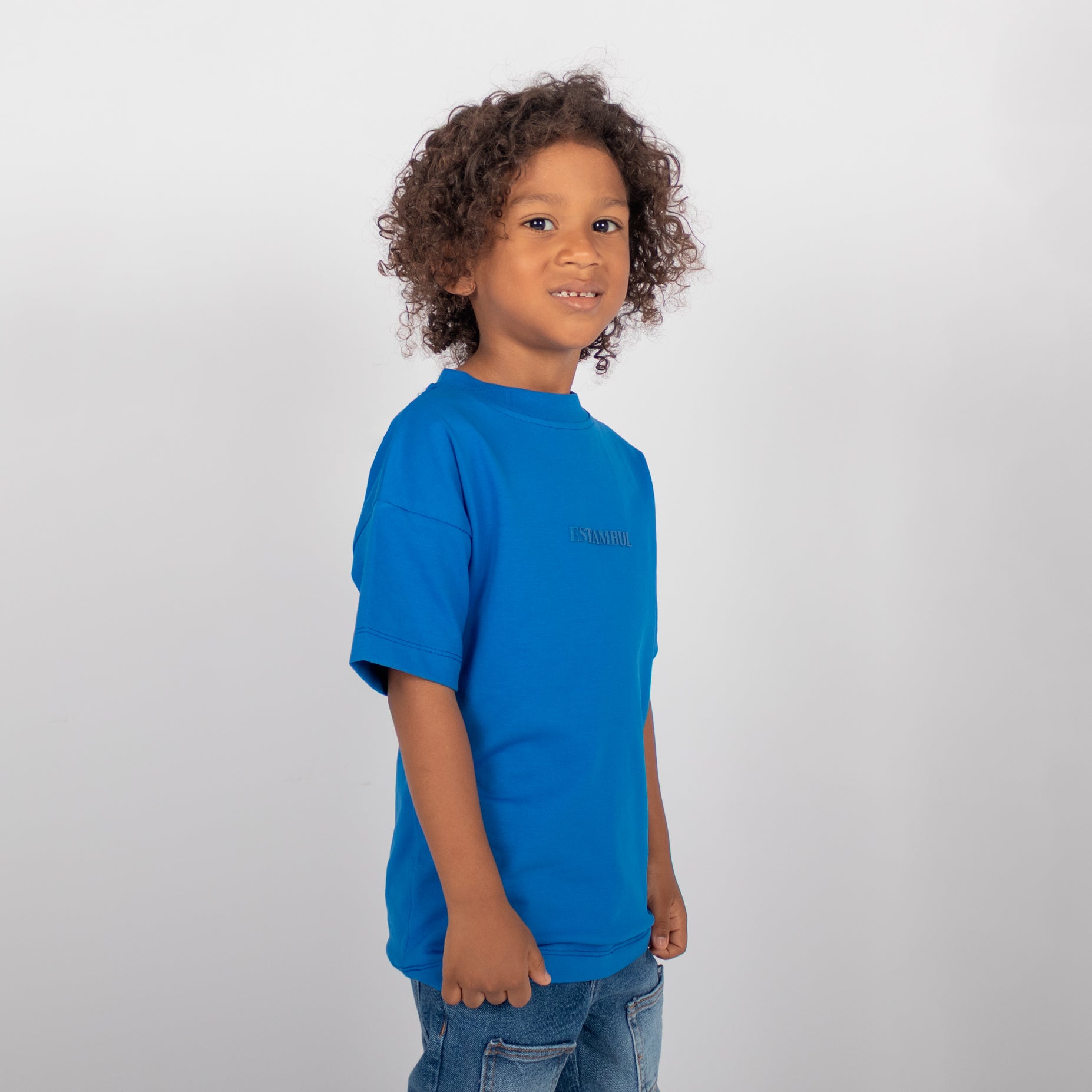 Oversize niño basica azul