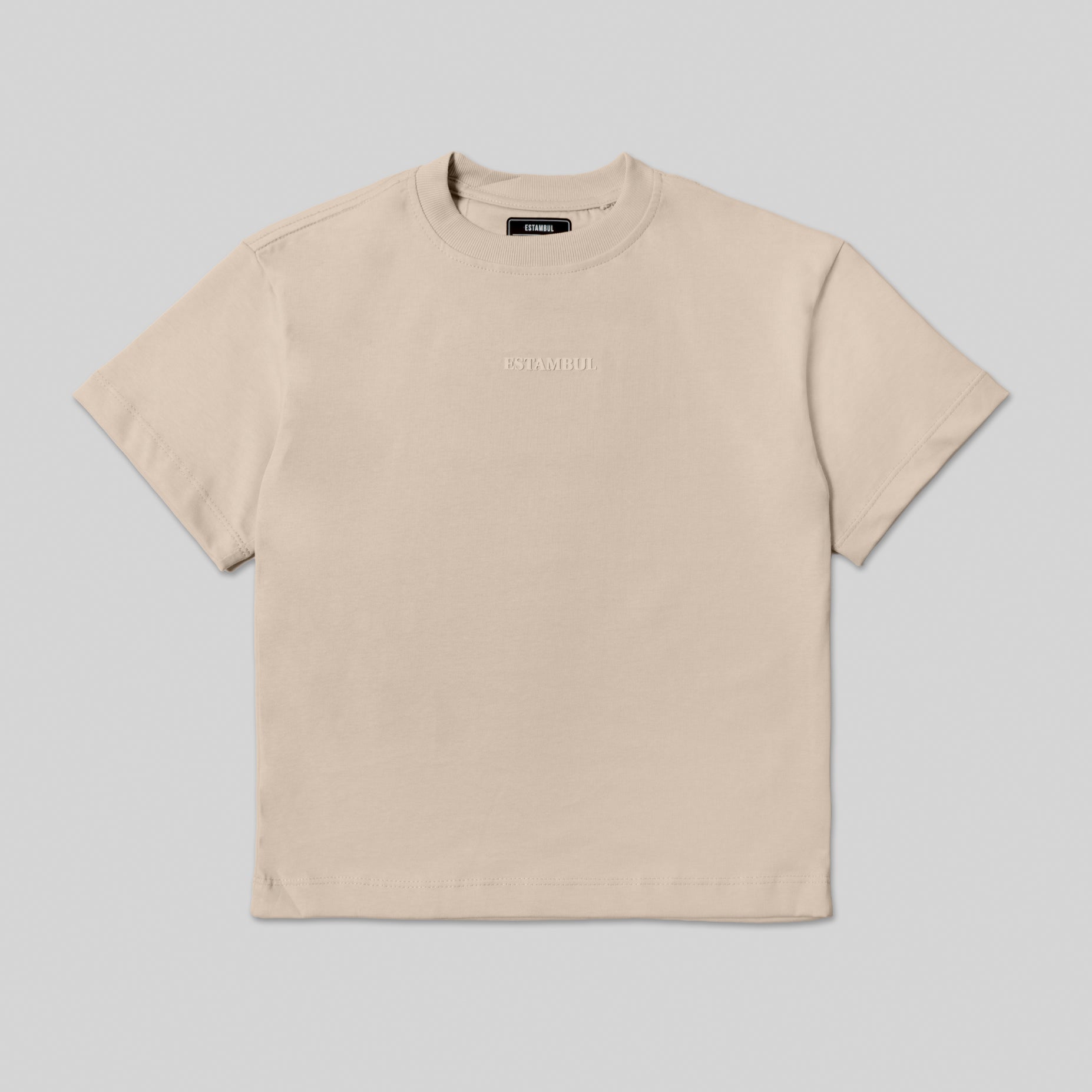 Oversize básica niño beige