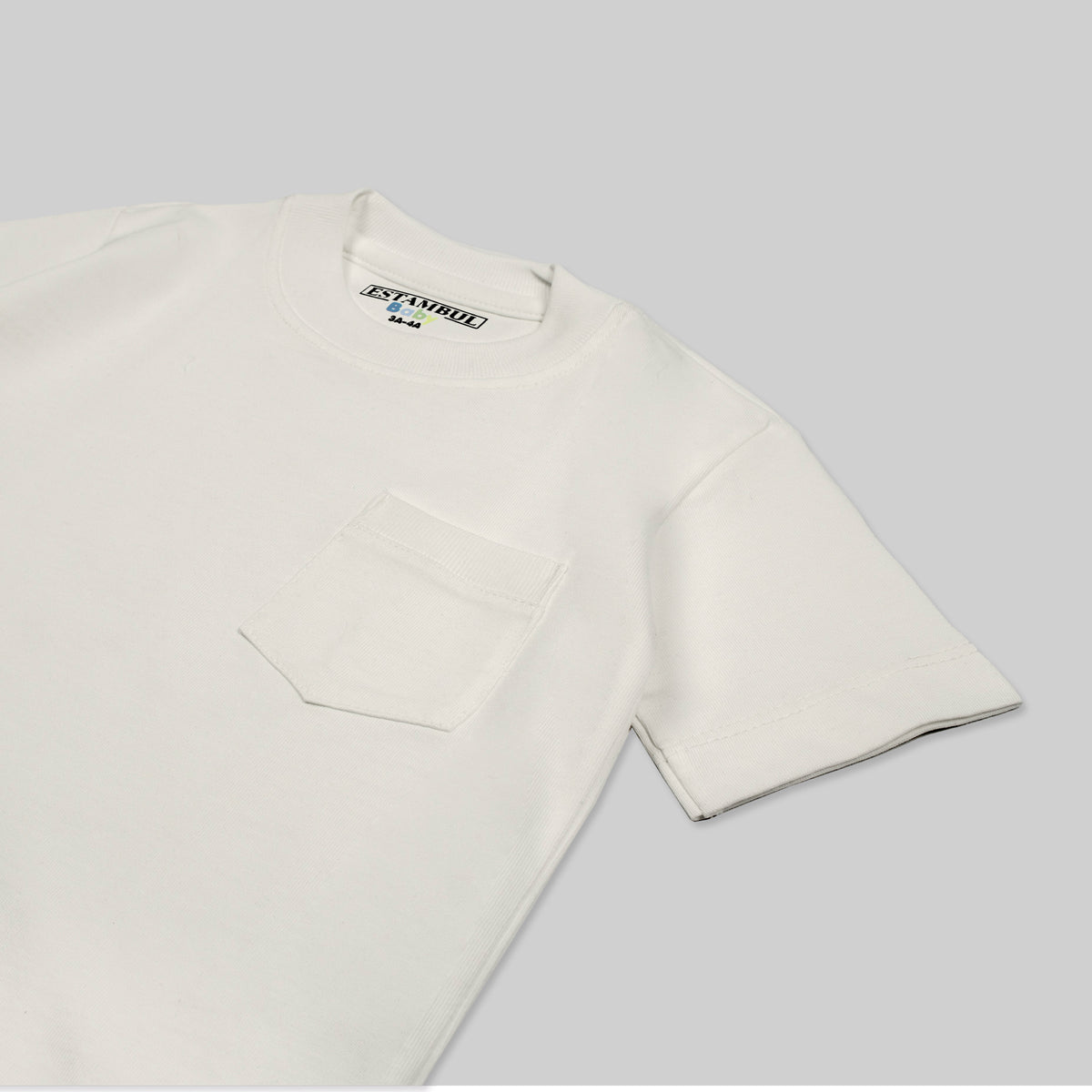 Oversize baby basica bolsillo crudo