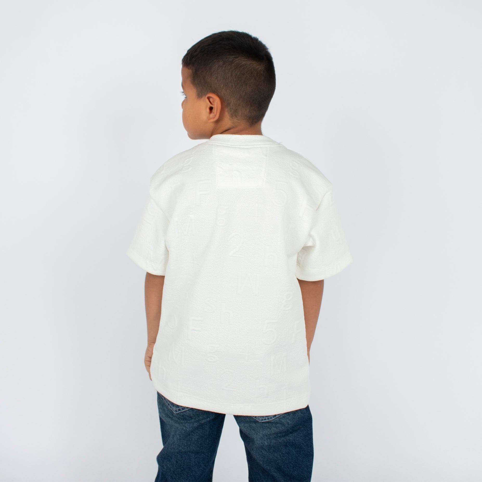 Oversize niño textura Estambul blanca