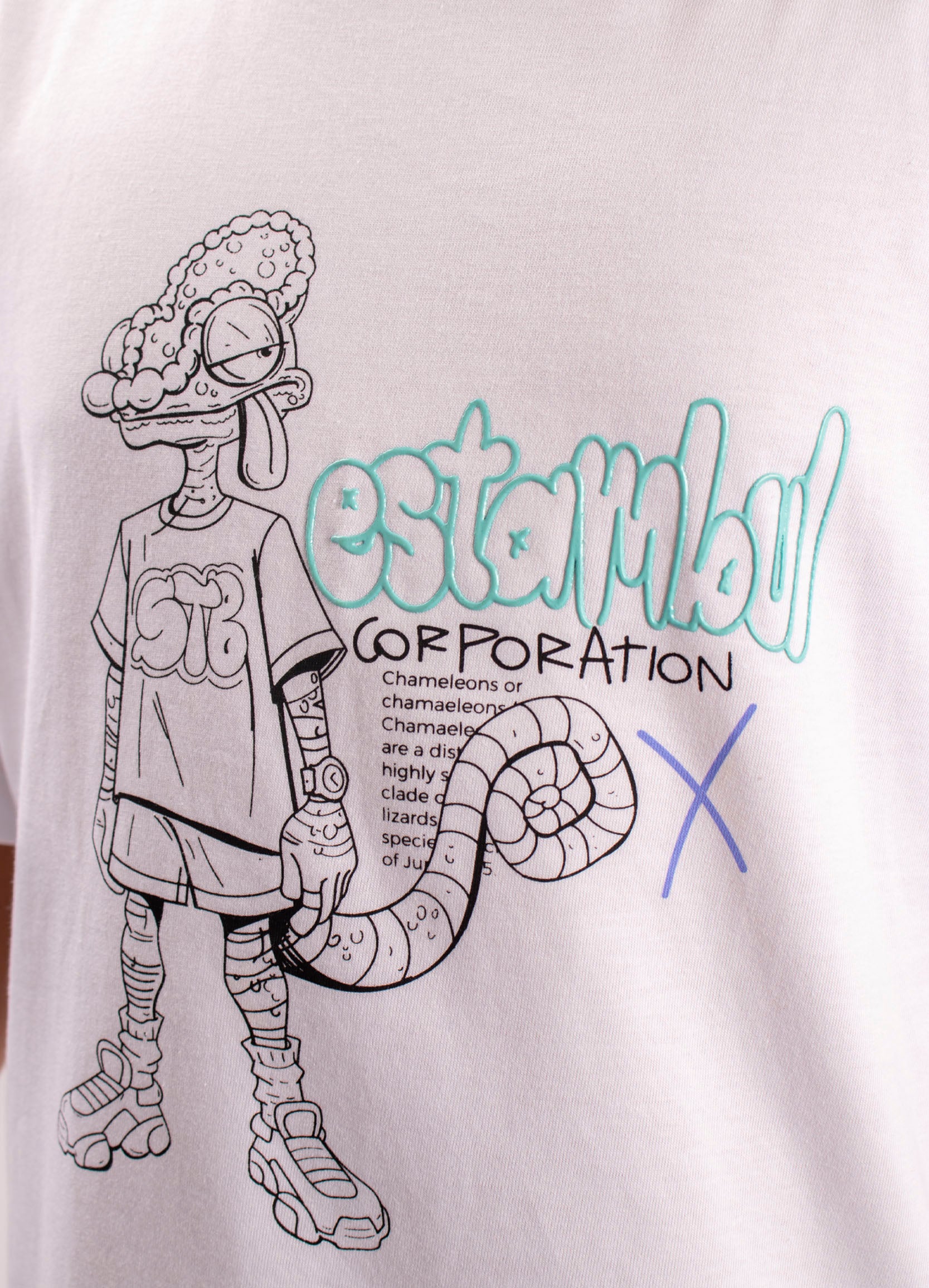 Oversize niño estampada Camaleon